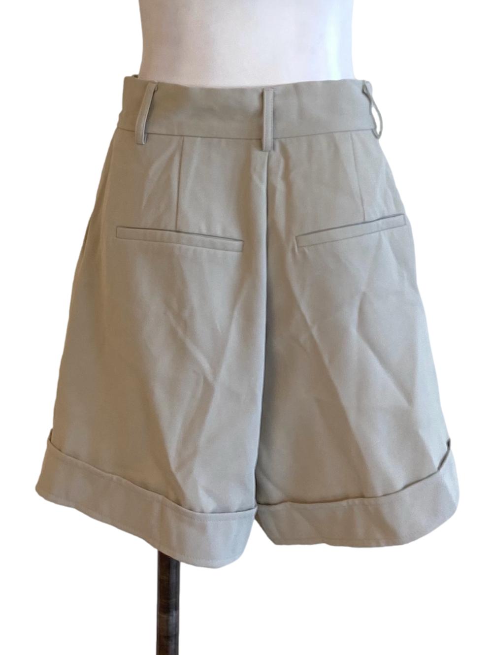 Oat Brown Cuffed Hem Bermuda Tailored Shorts TTR