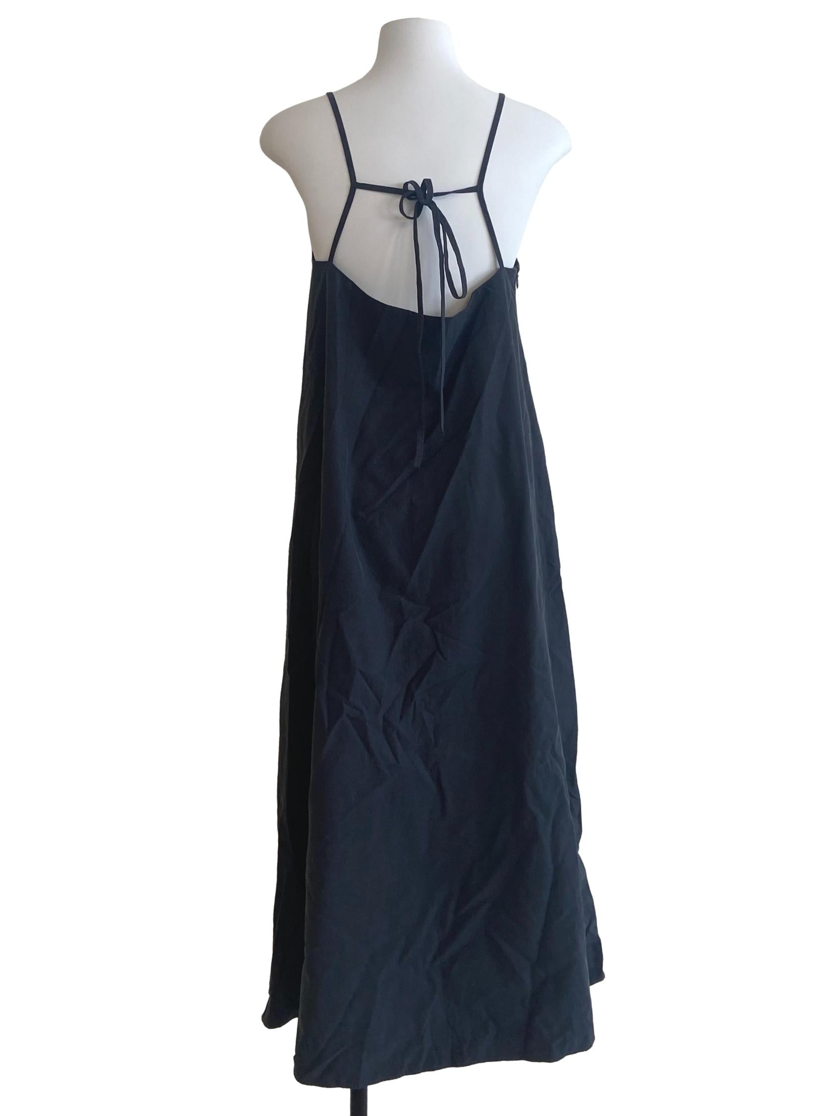 Black Spaghetti Straps A-Line Dress
