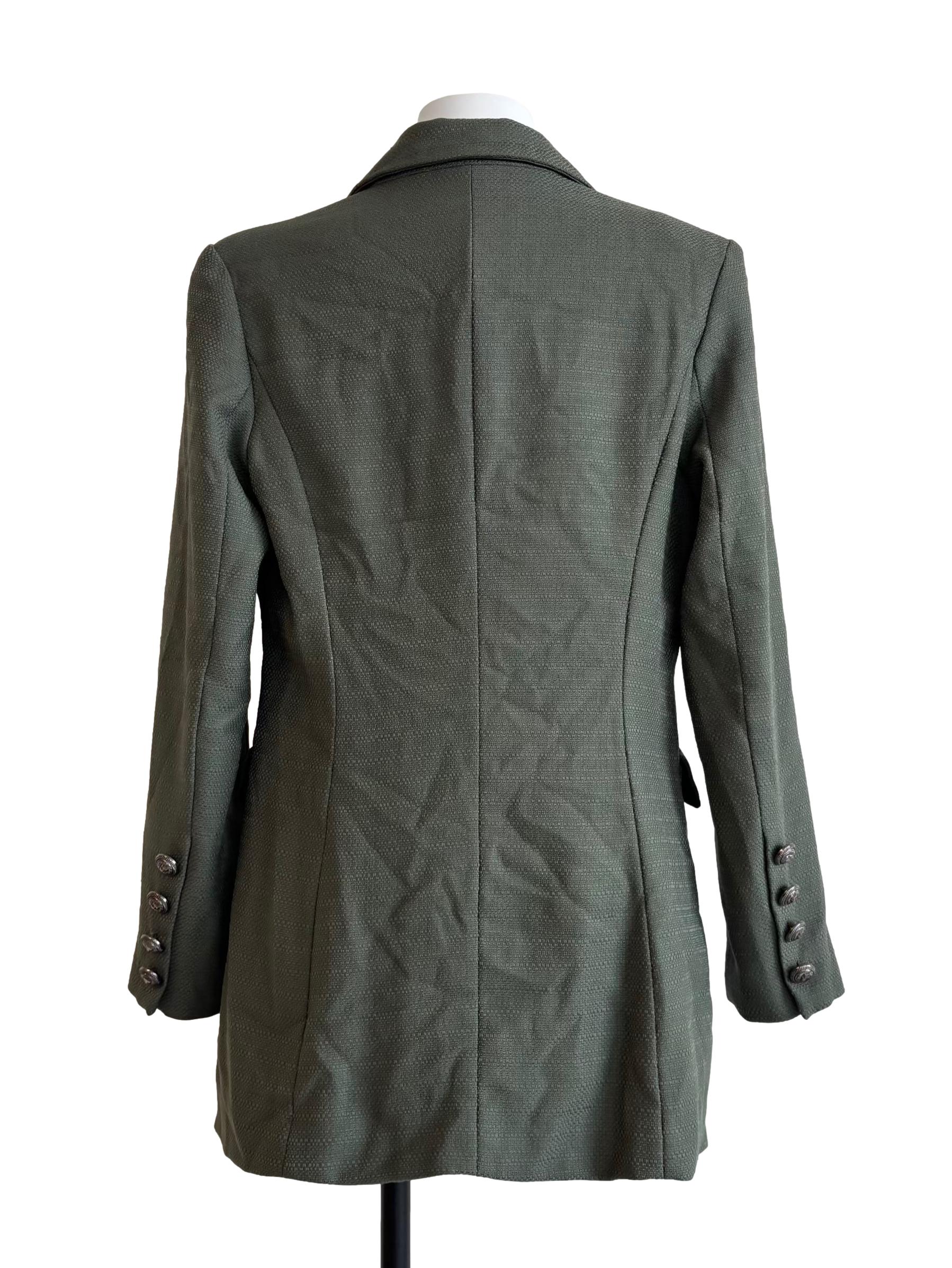 Dark Green Double Breasted Blazer