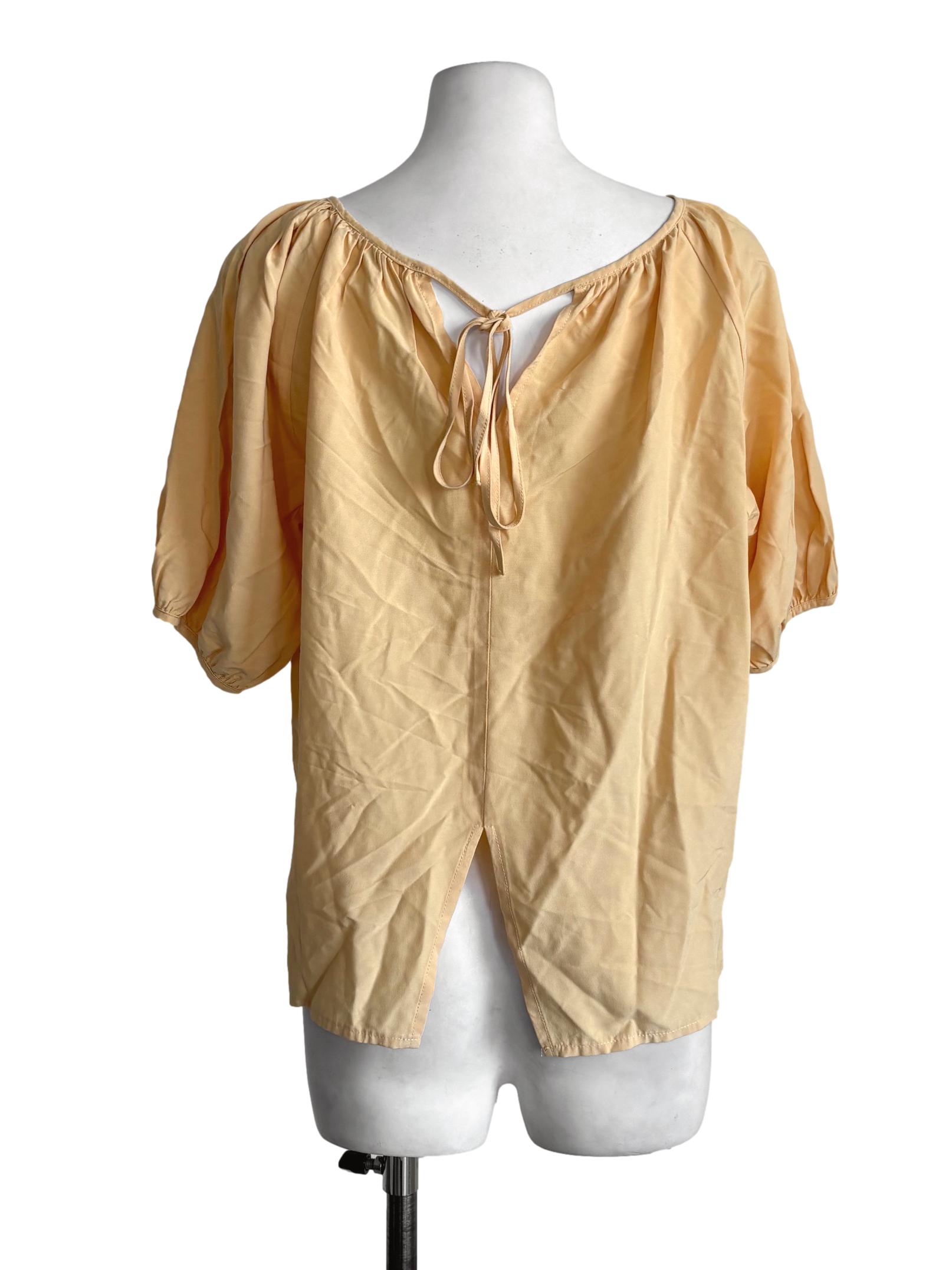 Shortbread Yellow Peasant Blouse