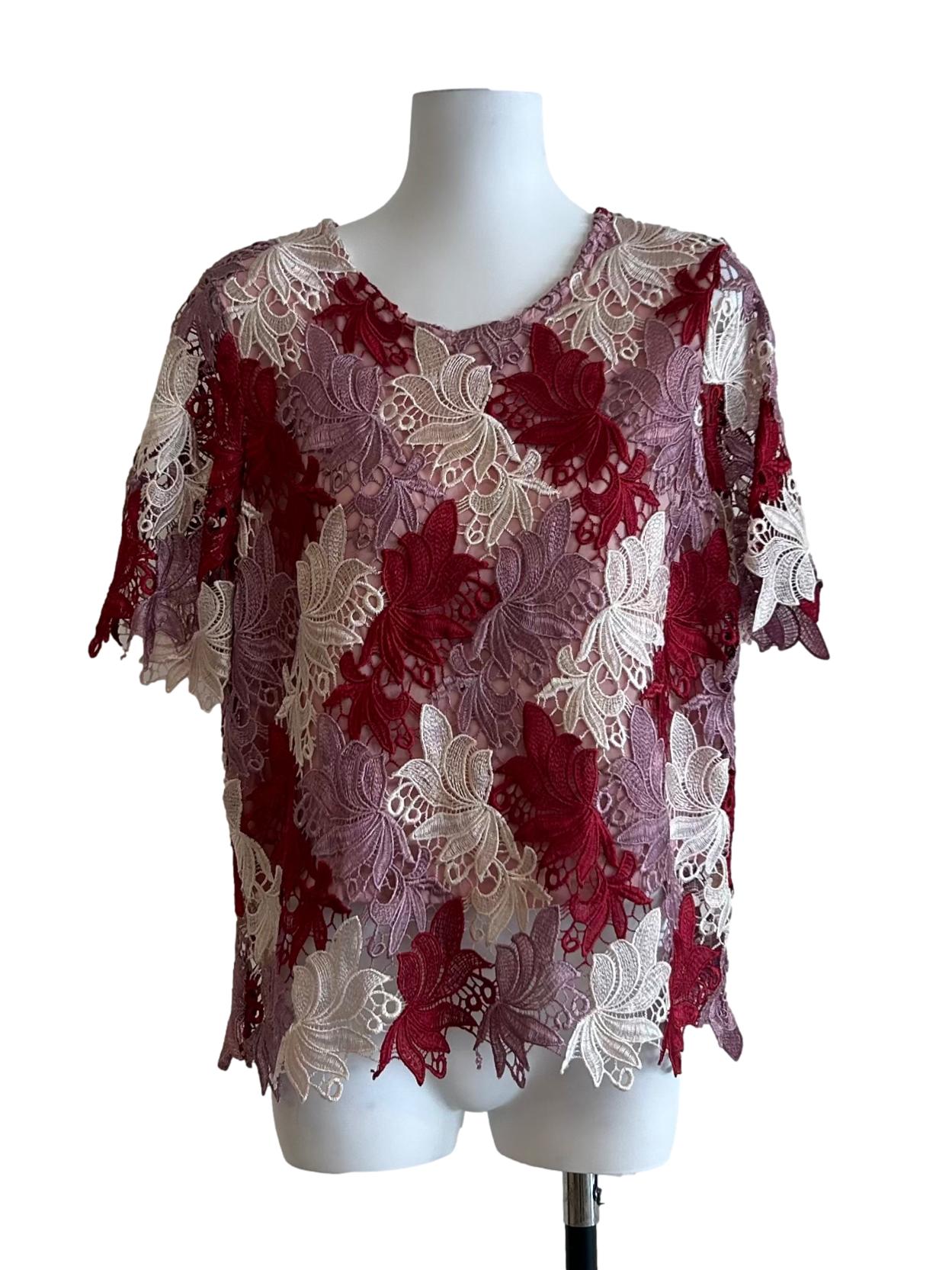 Multicolor Eyelet Blouse