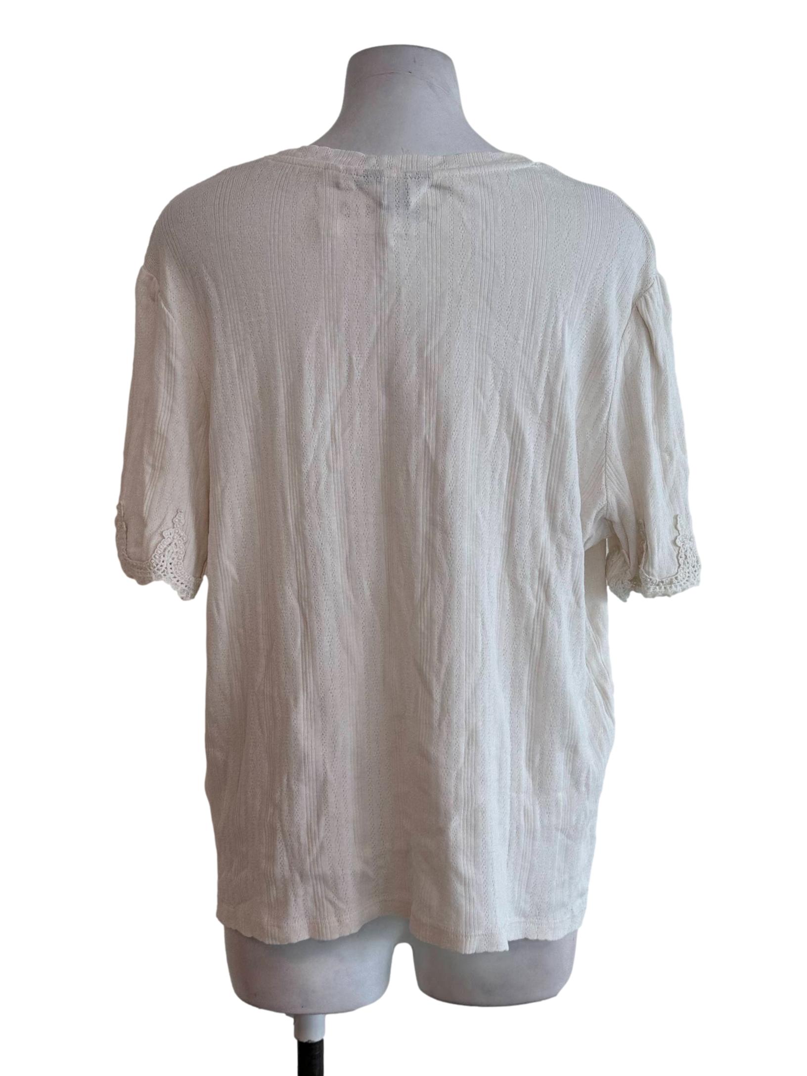 White Pattern Top