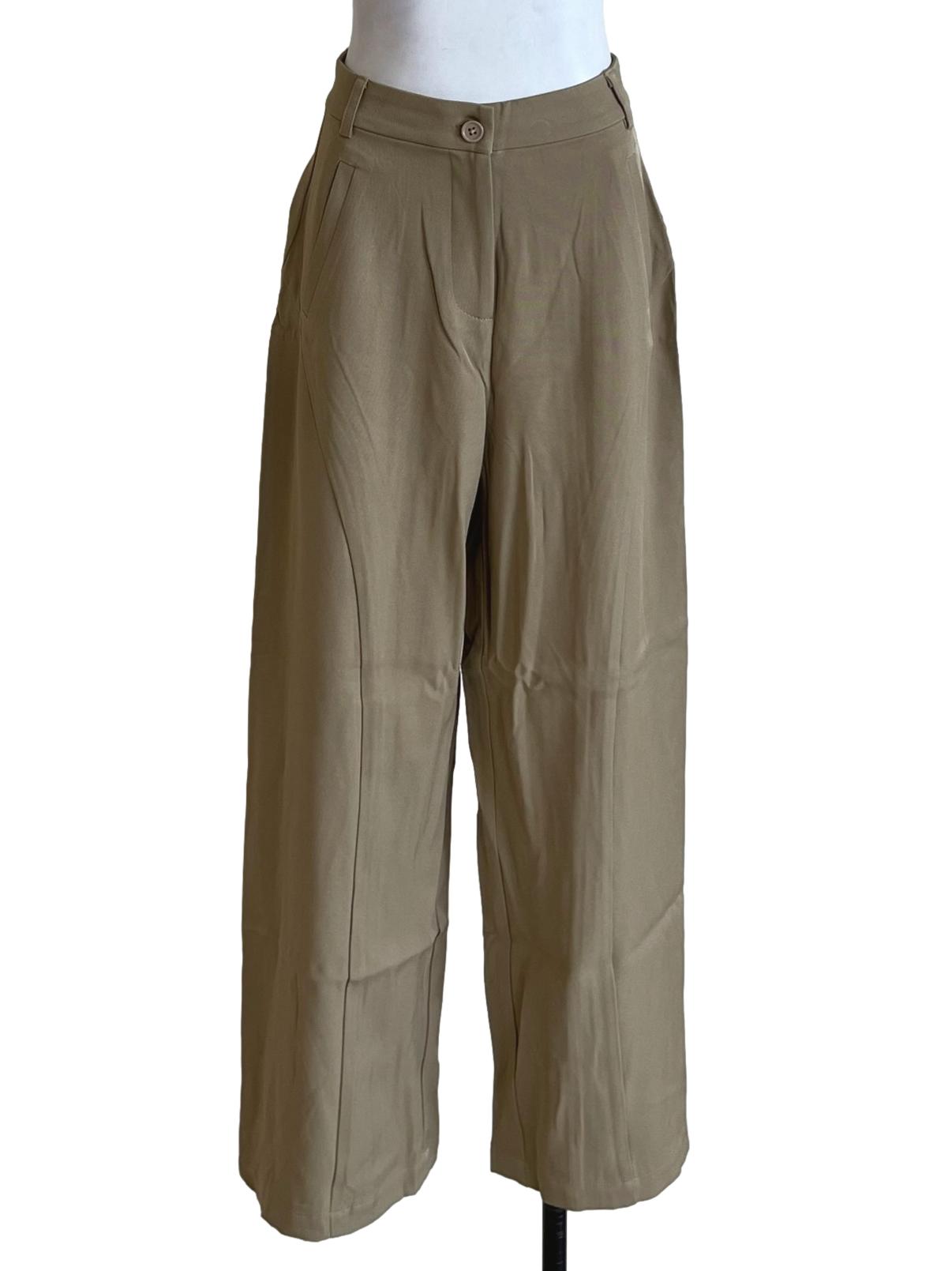 Beige Phyllis Straight Leg Pants