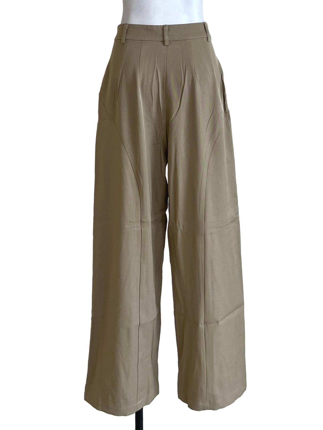 Beige Phyllis Straight Leg Pants