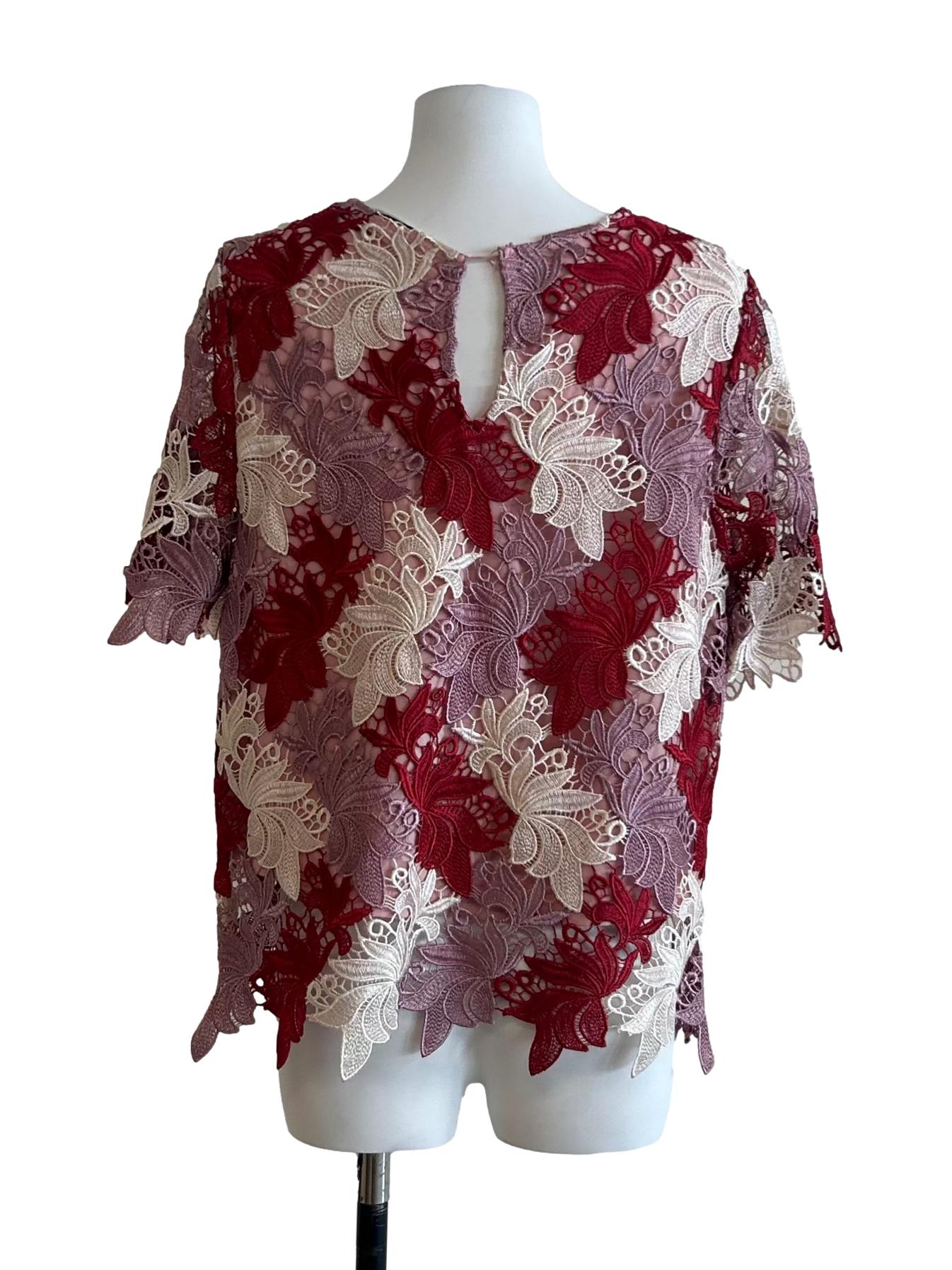 Multicolor Eyelet Blouse
