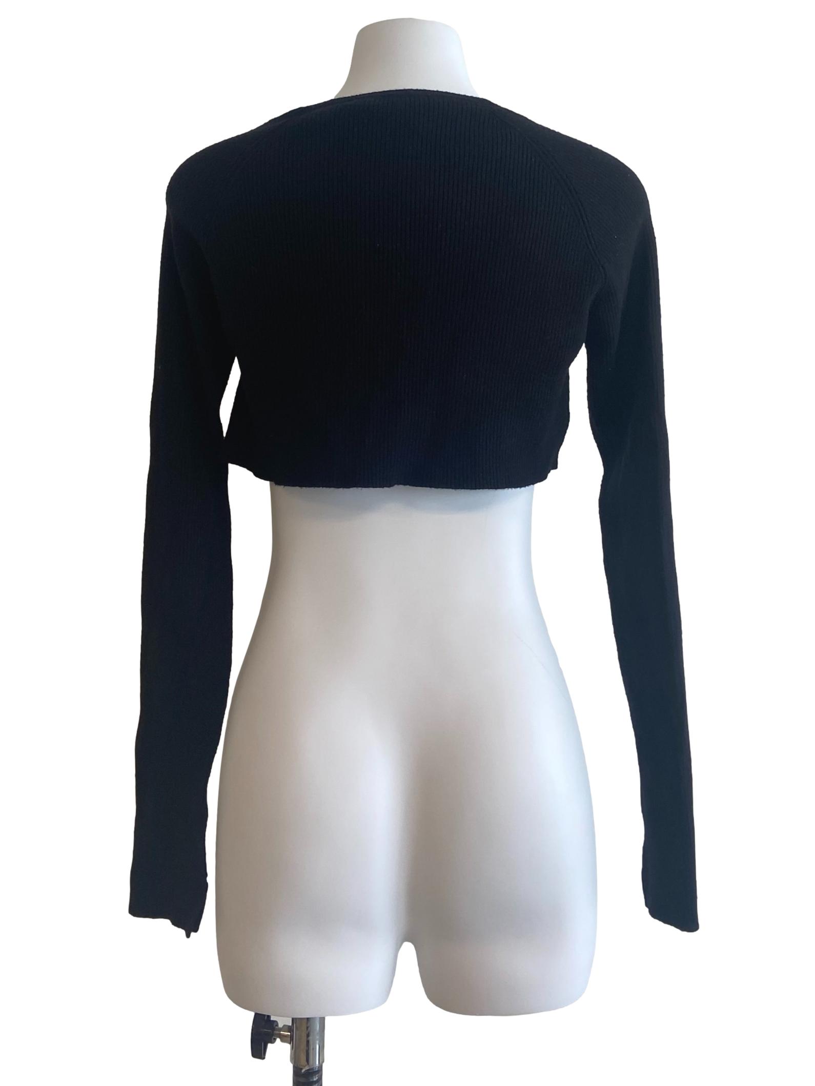 Black Pencil Stripe Bolero