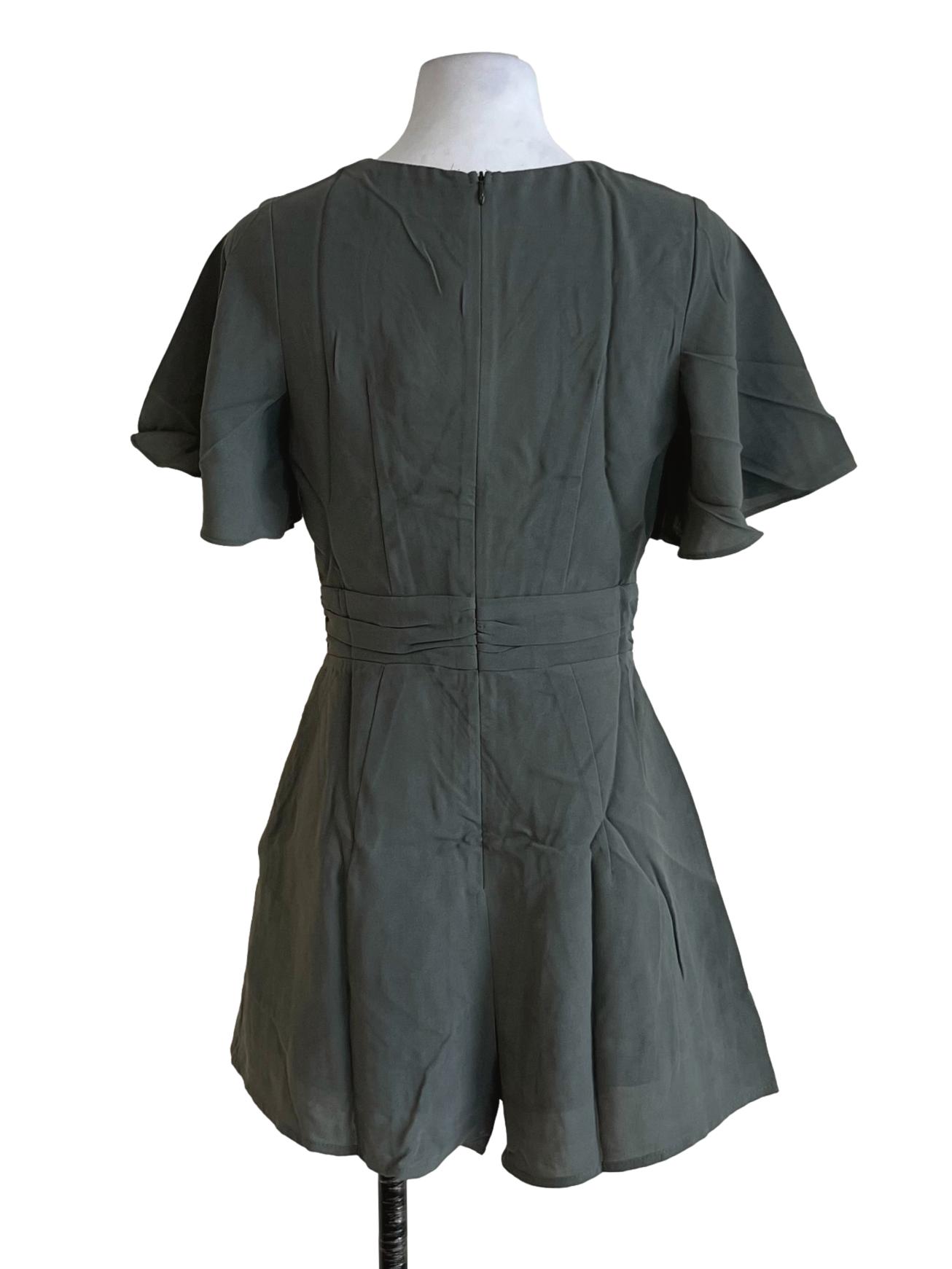 Sage Green Jay Flare Sleeve Romper