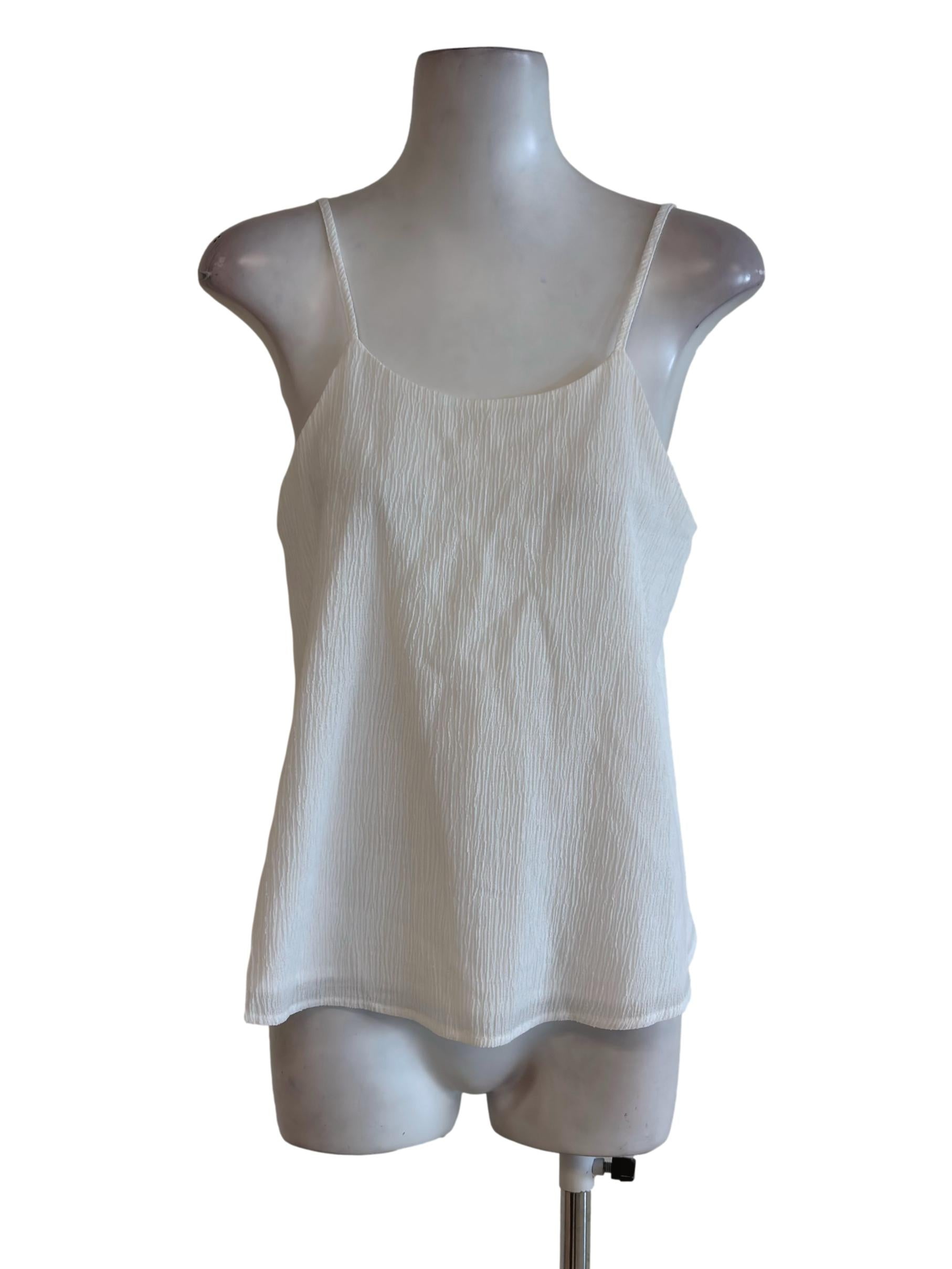 Daisy White Textured Cami Top