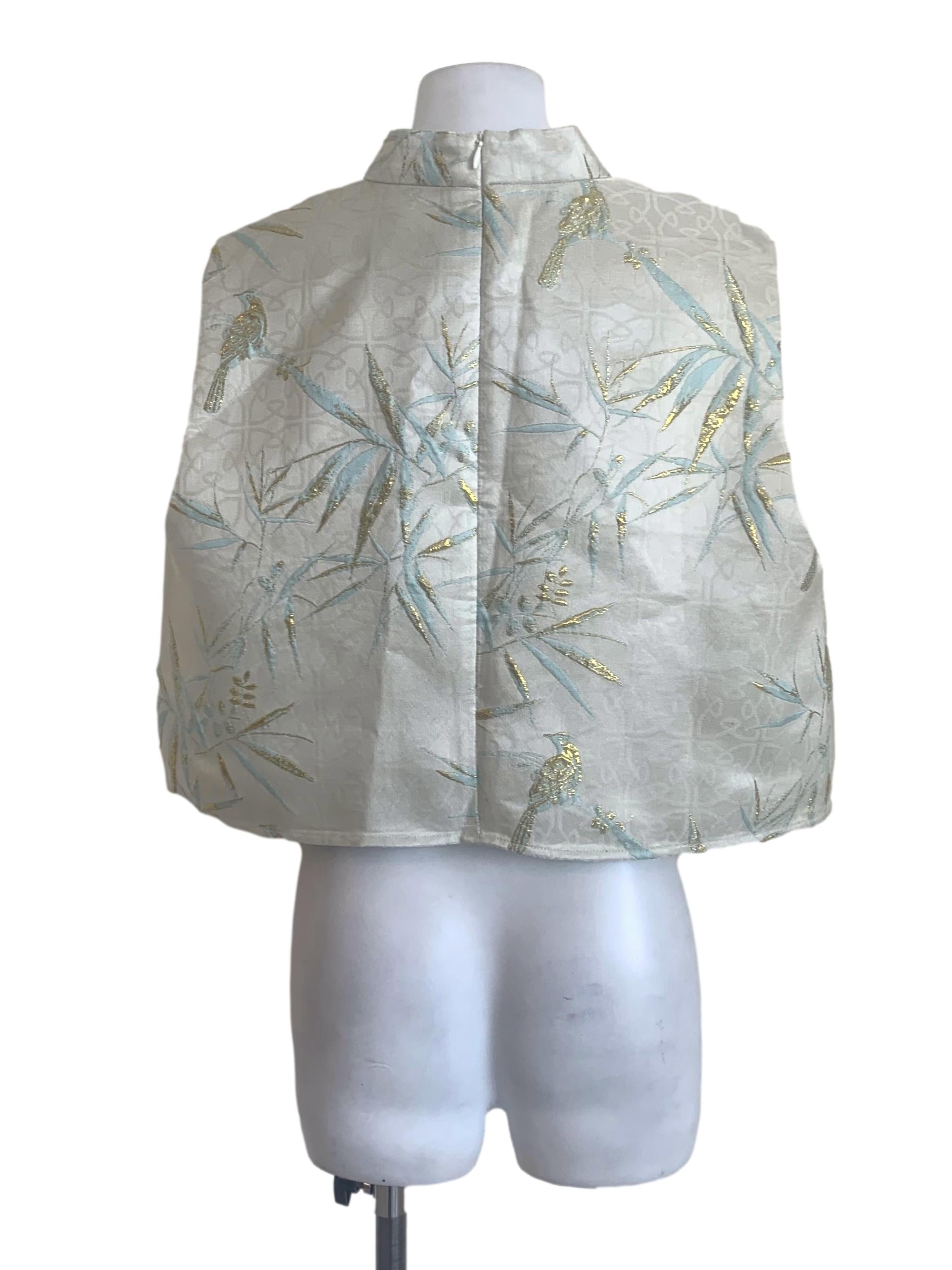 Pistachio Green Pattern Cheongsam Top