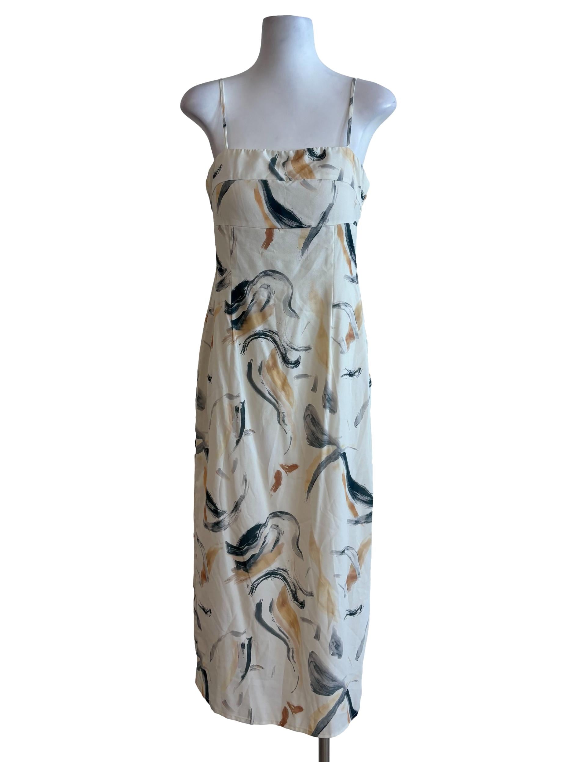 Floral White Patterned Slip Dress