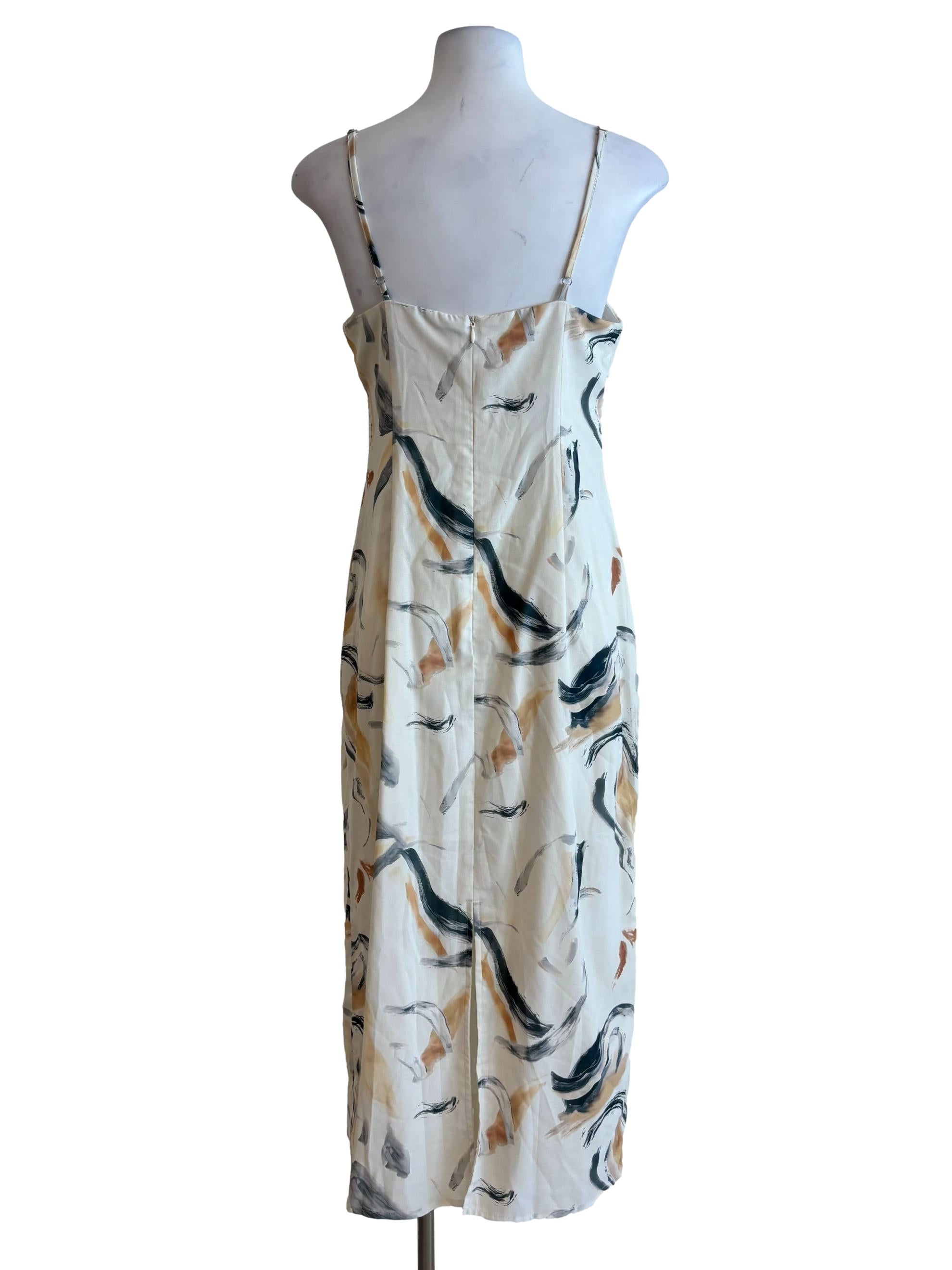 Floral White Patterned Slip Dress