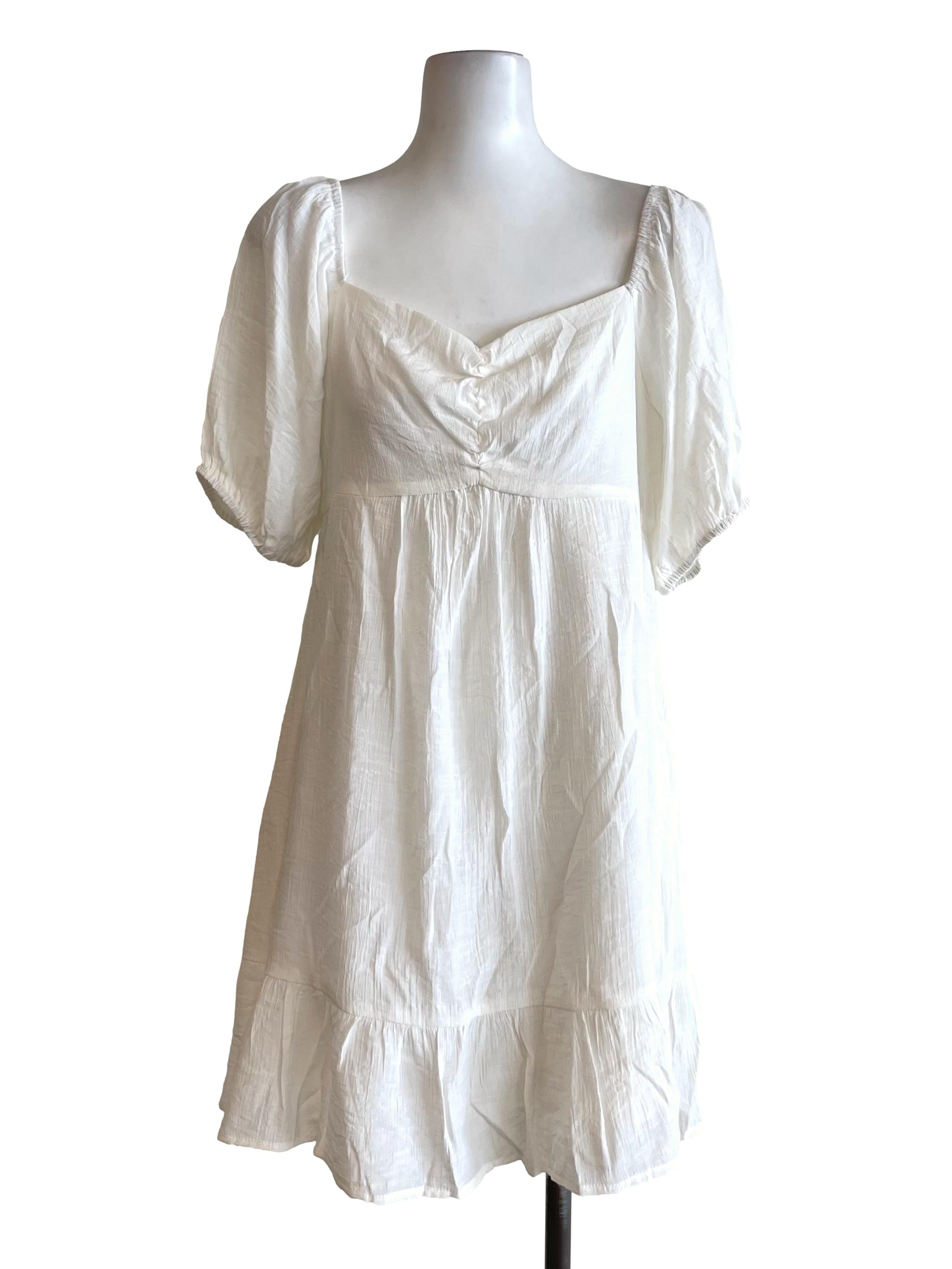 White Sweetheart Babydoll Dress