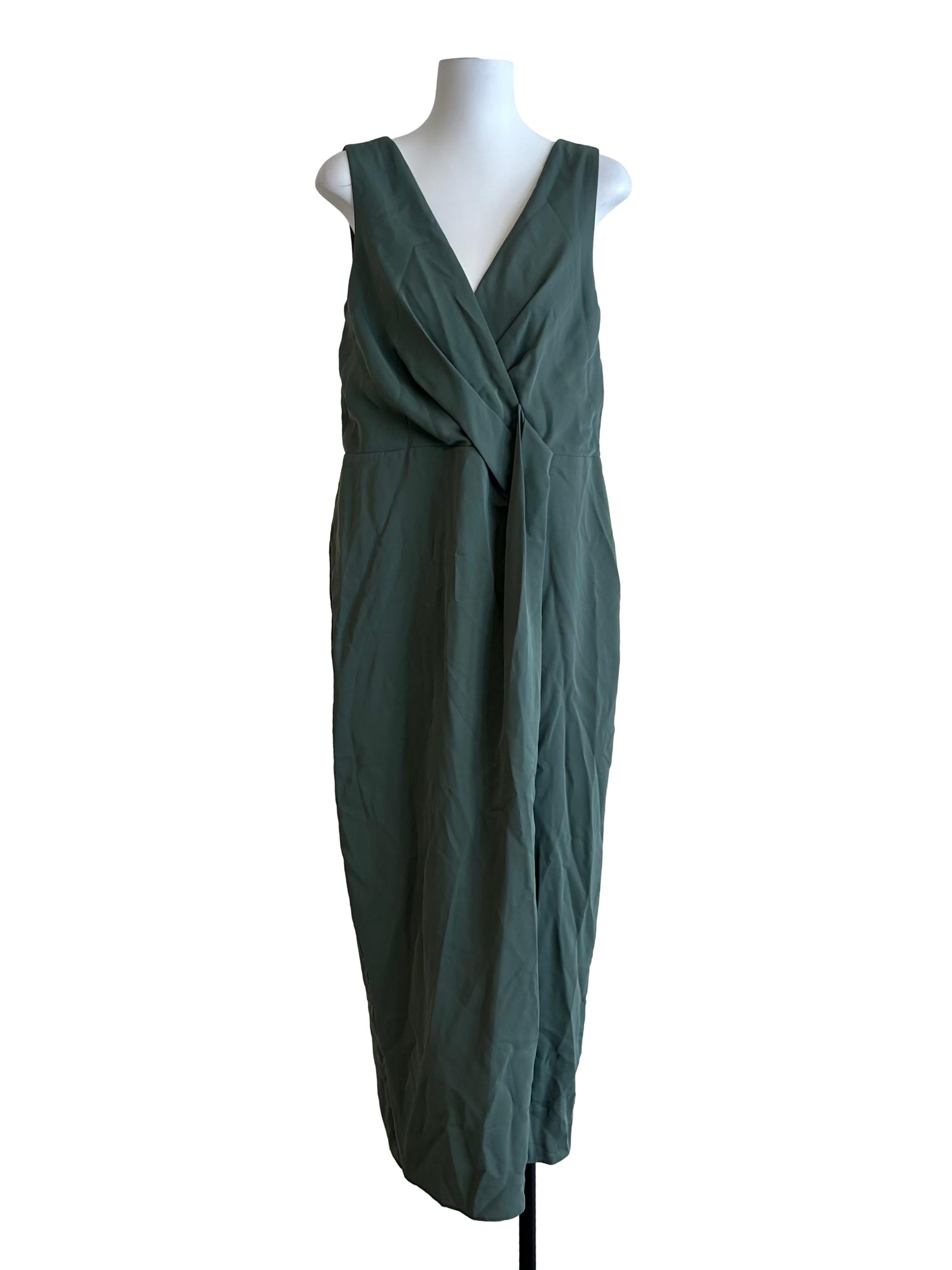 Sage Green Slit Dress