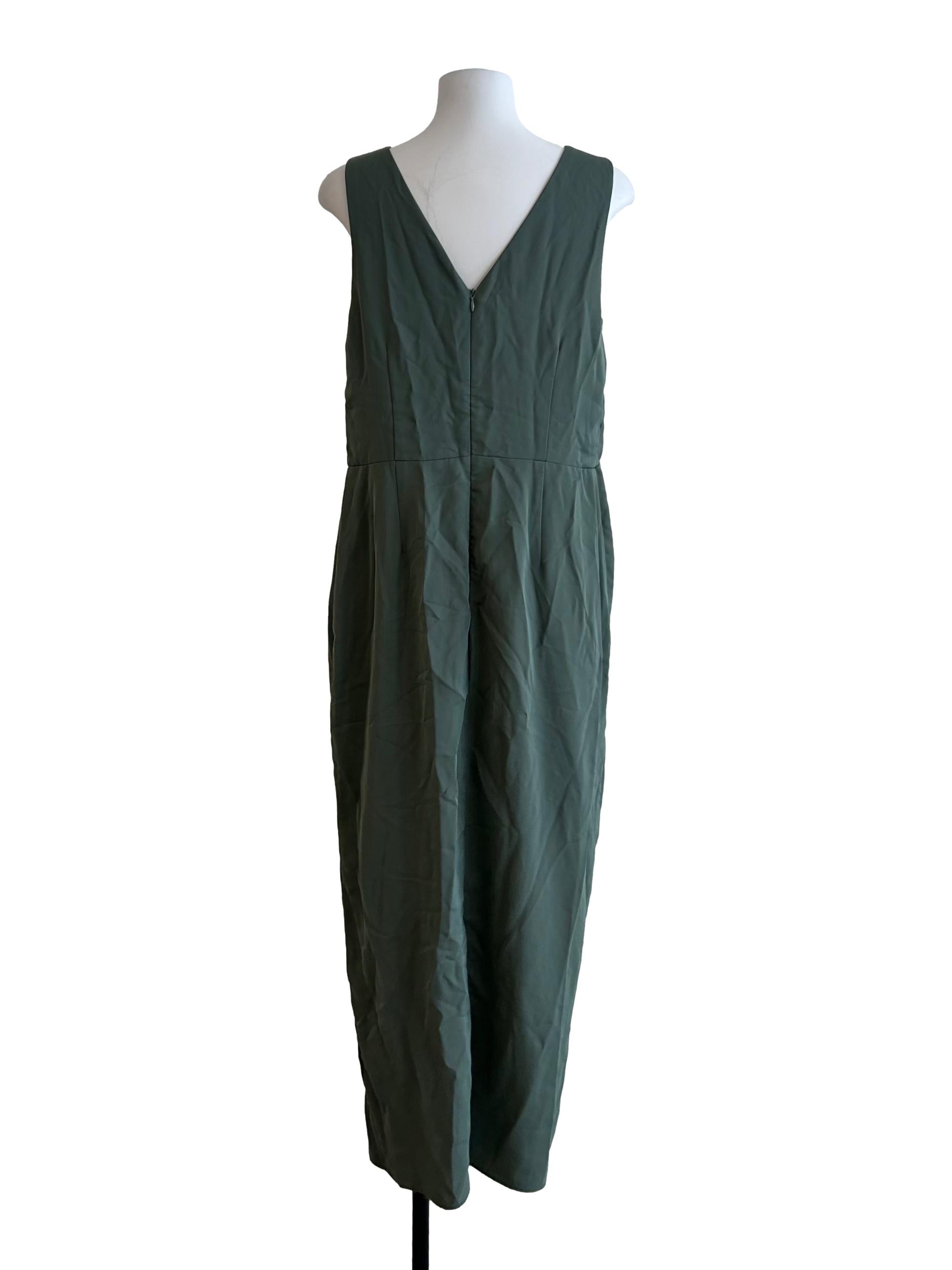 Sage Green Slit Dress
