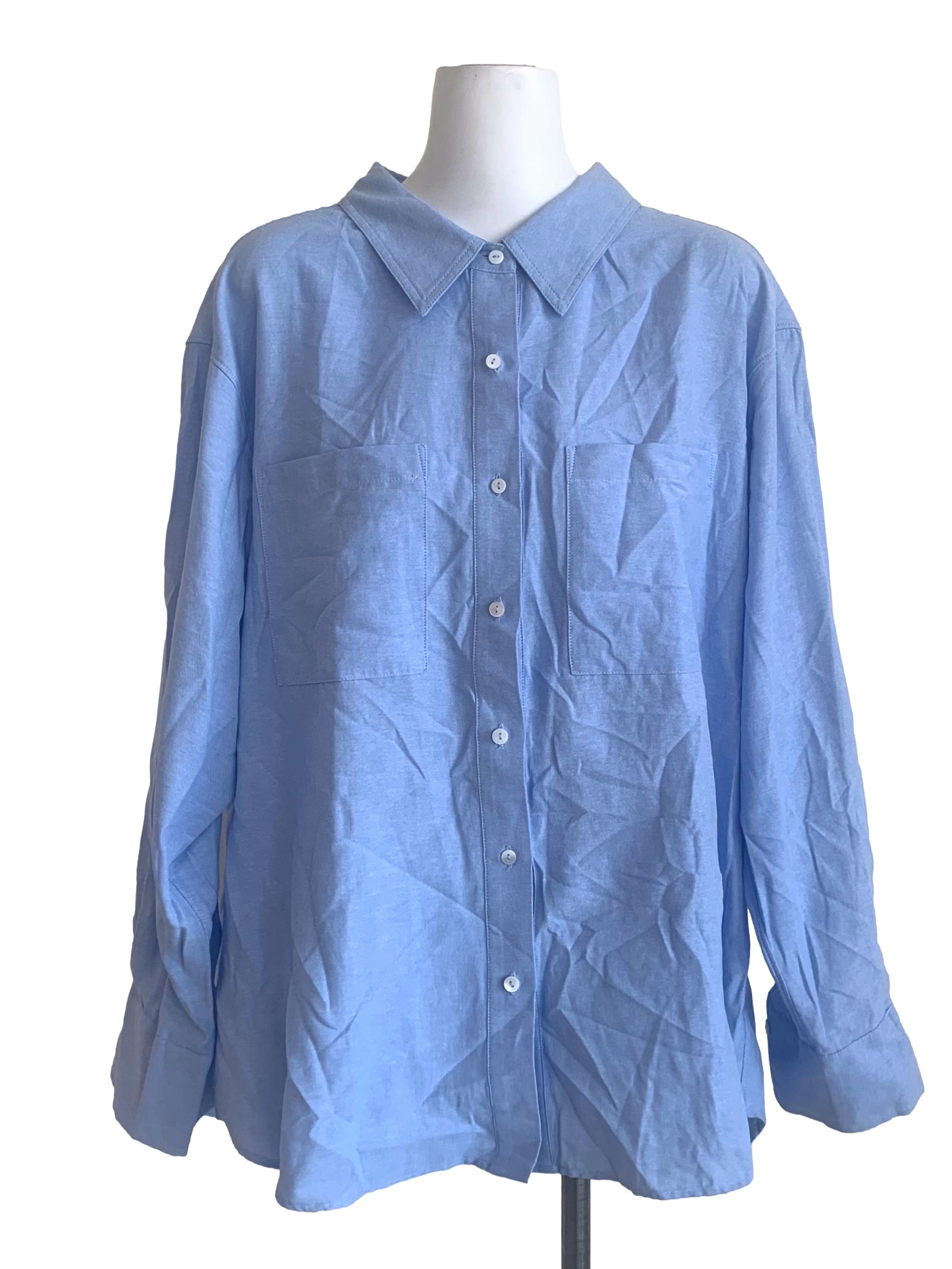 Light Blue Collared Top LB