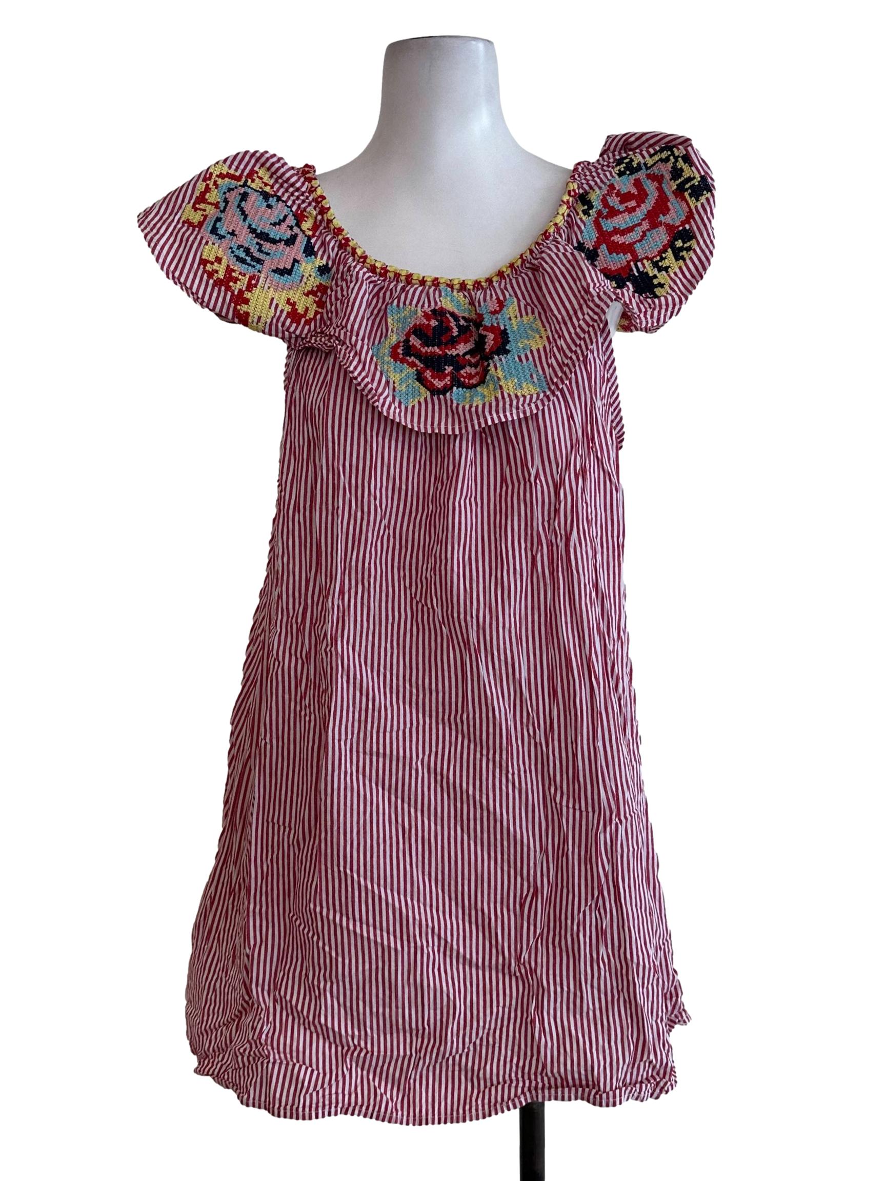 Red Stripes Mini Dress