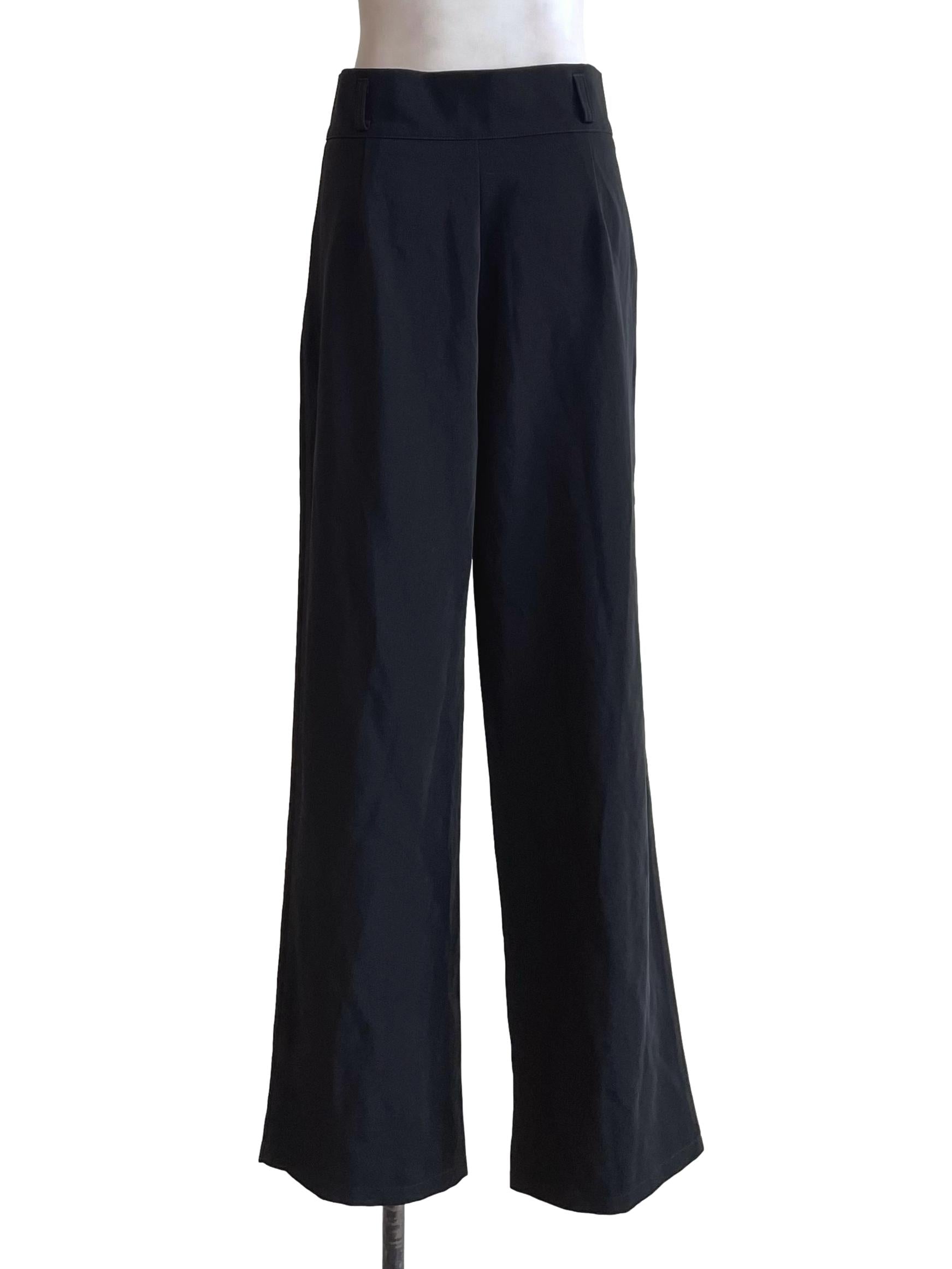 Black Pleated Straight Pants
