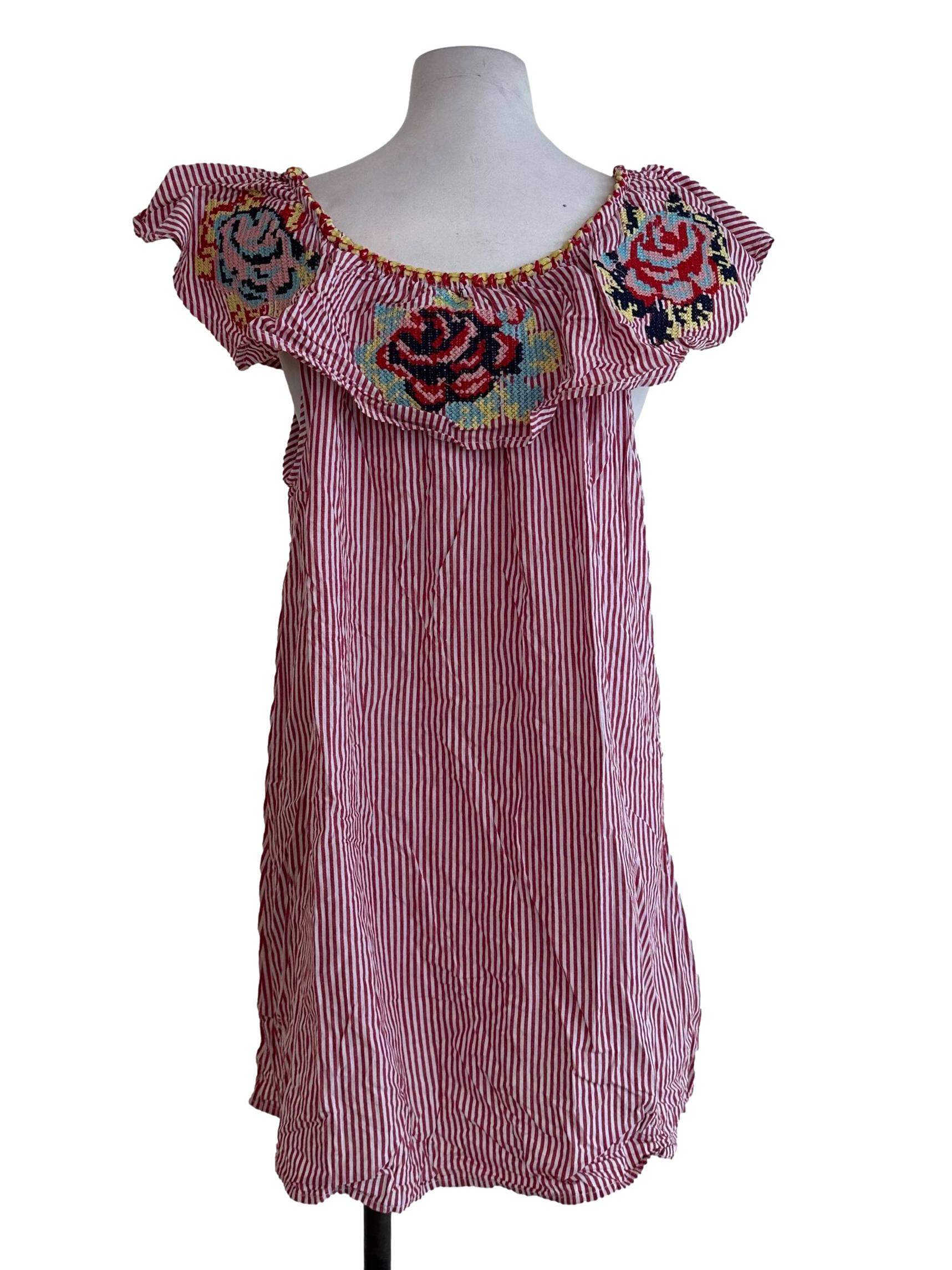 Red Stripes Mini Dress