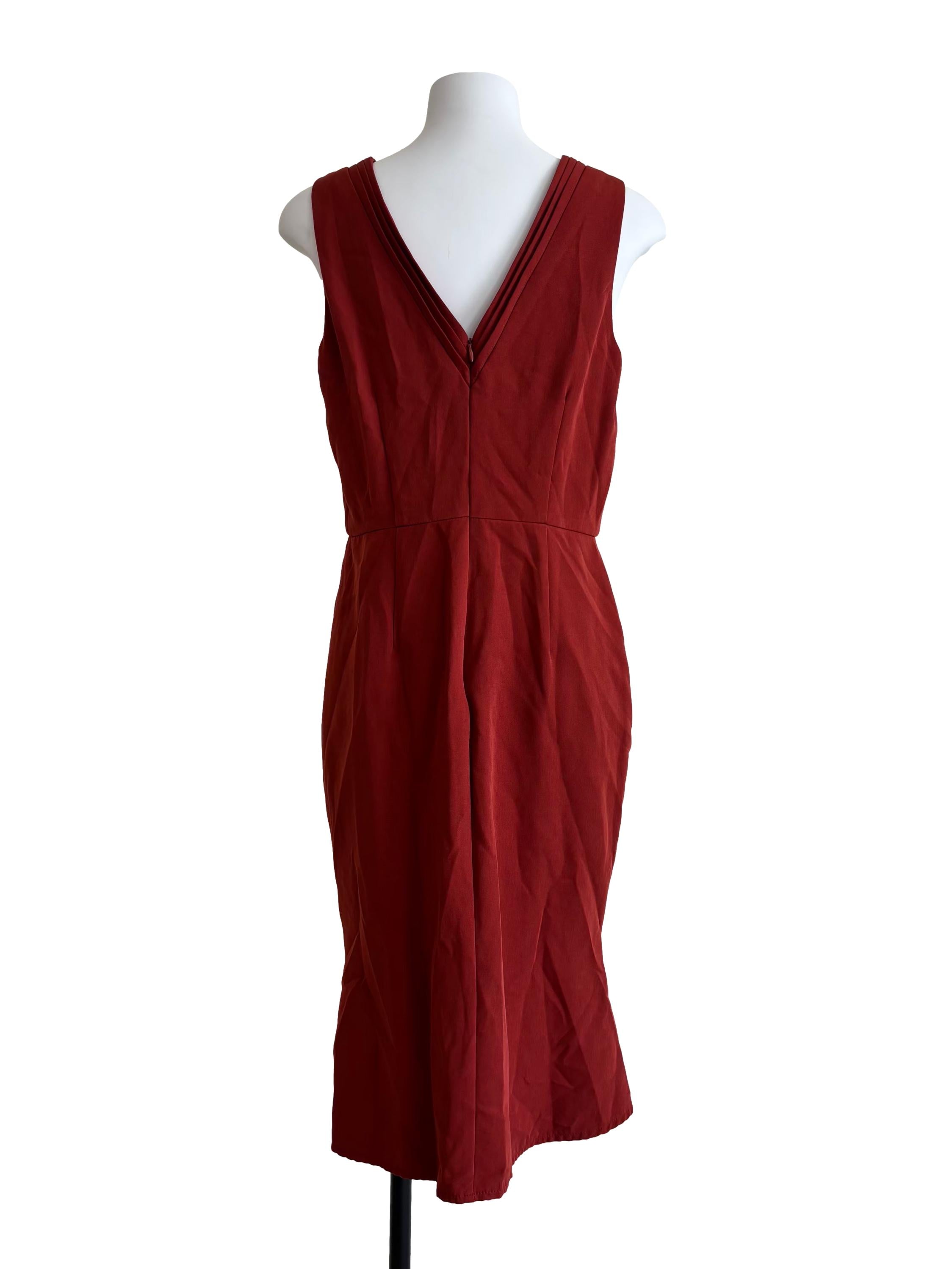 Brick Red Pencil Dress