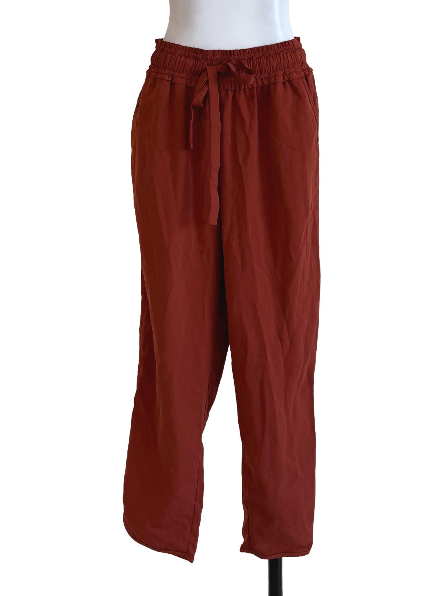 Brick Brown Carrot Cut Pants