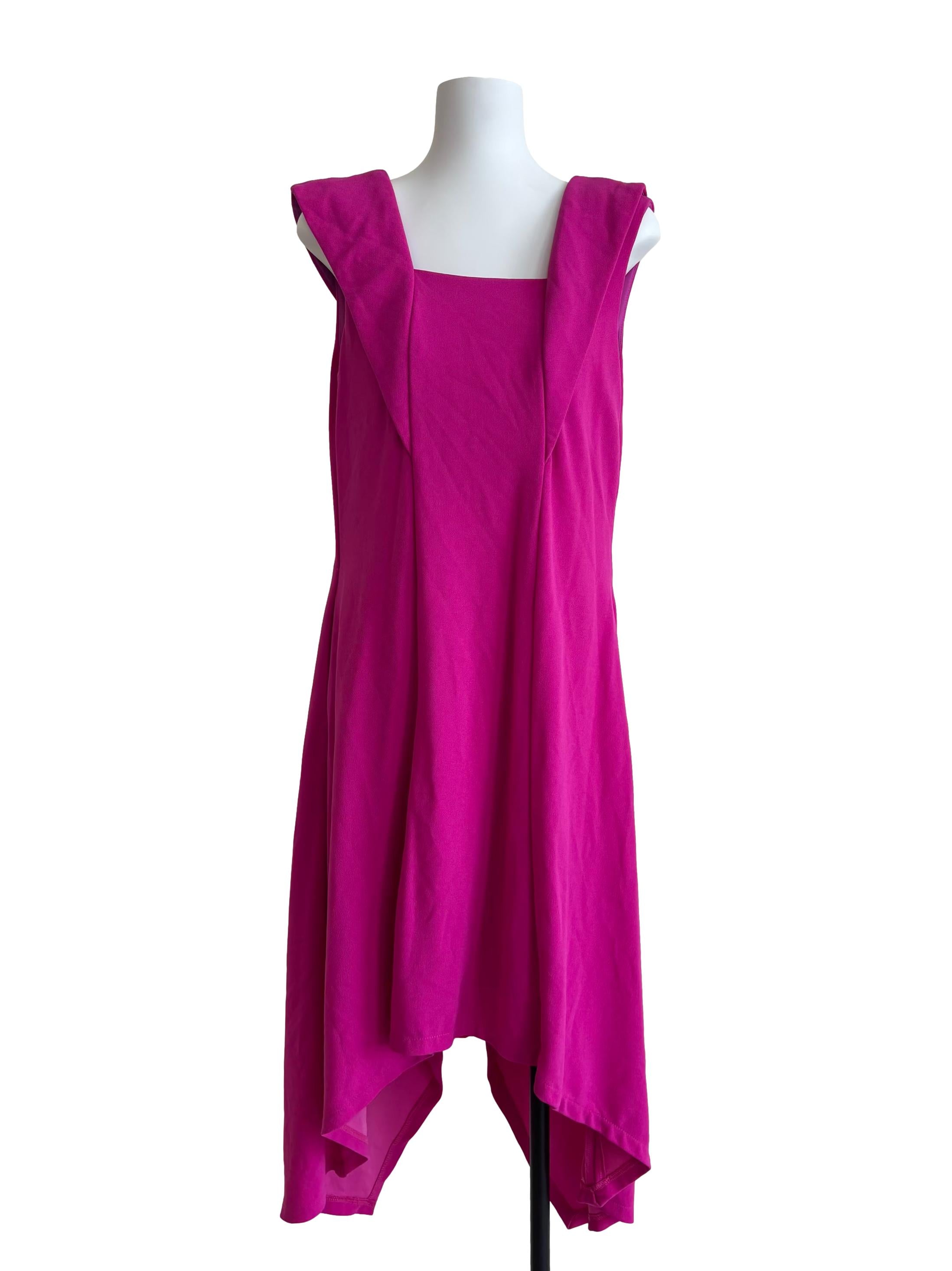 Magenta Pink Asymmetrical Dress
