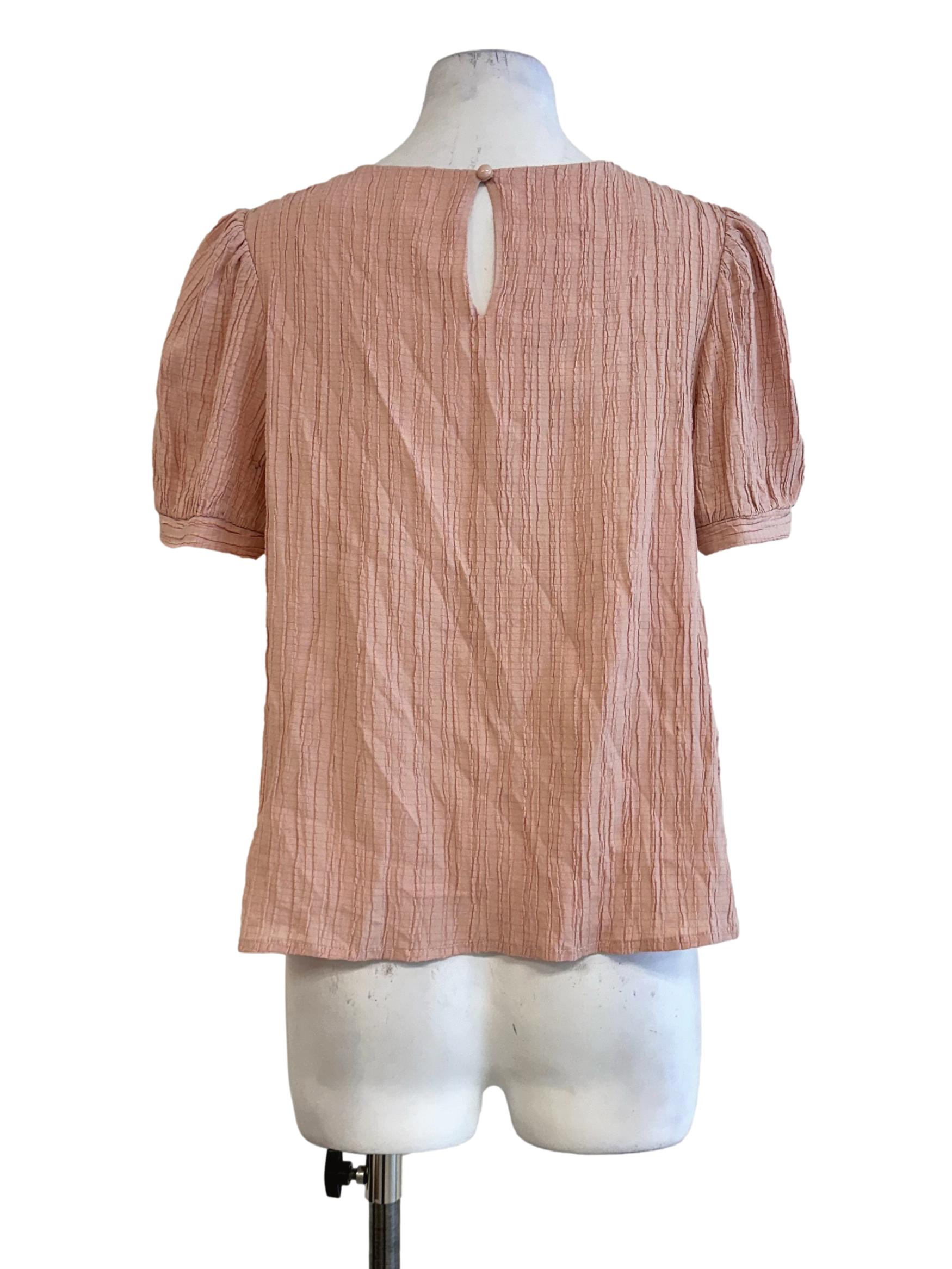 Peach Pink Textured Top