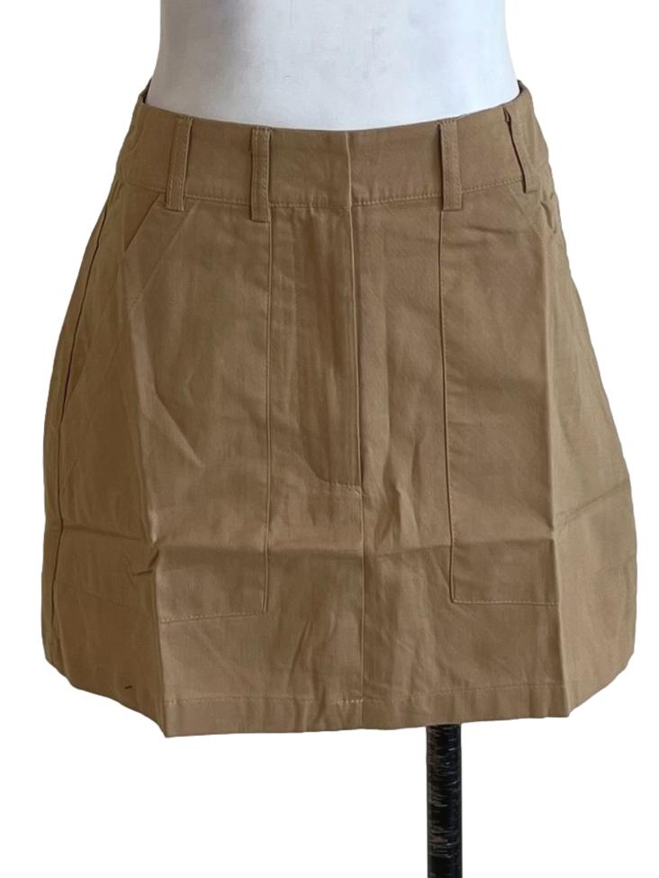 Beige Dax Mini Cotton Skorts