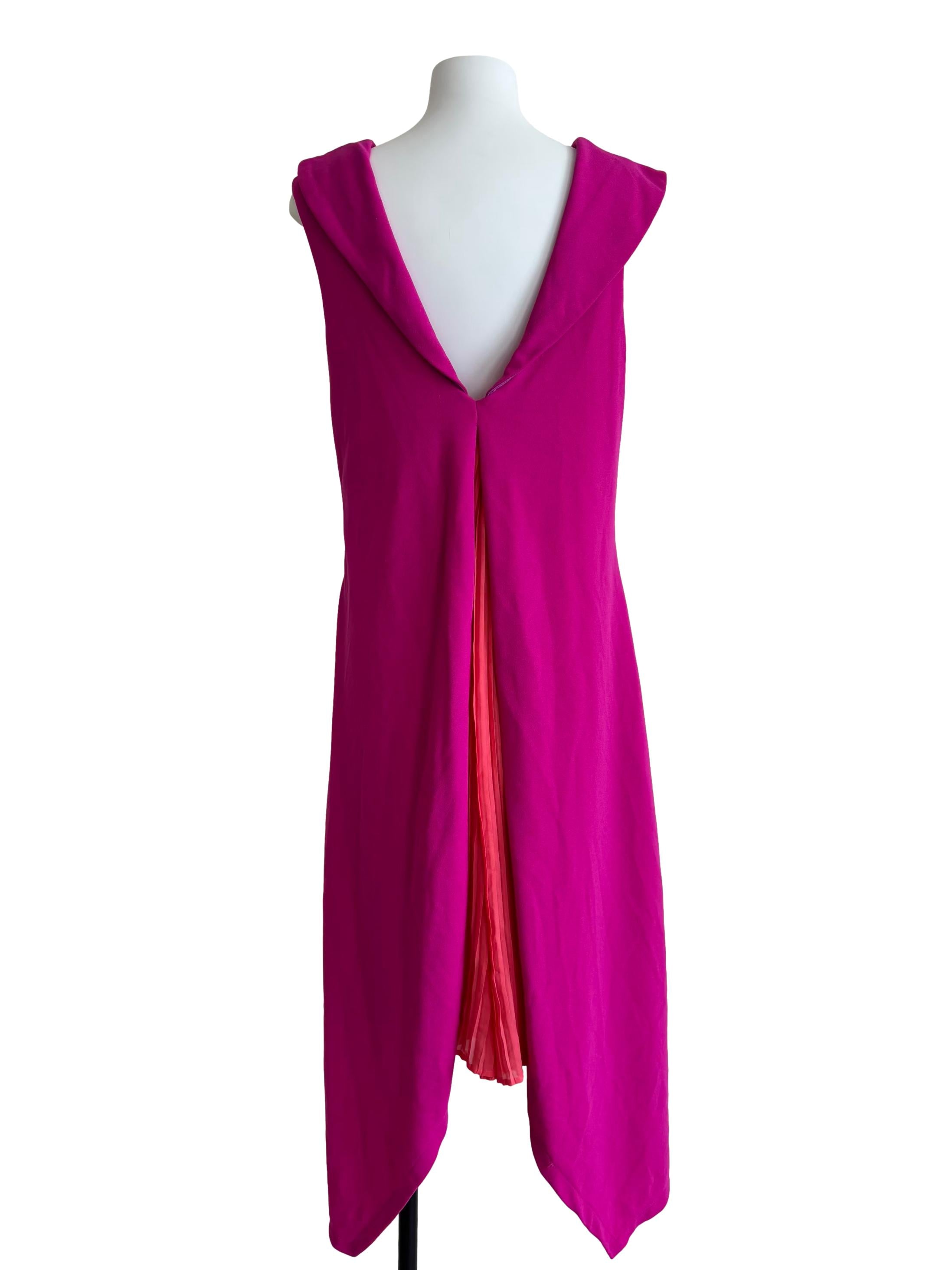 Magenta Pink Asymmetrical Dress