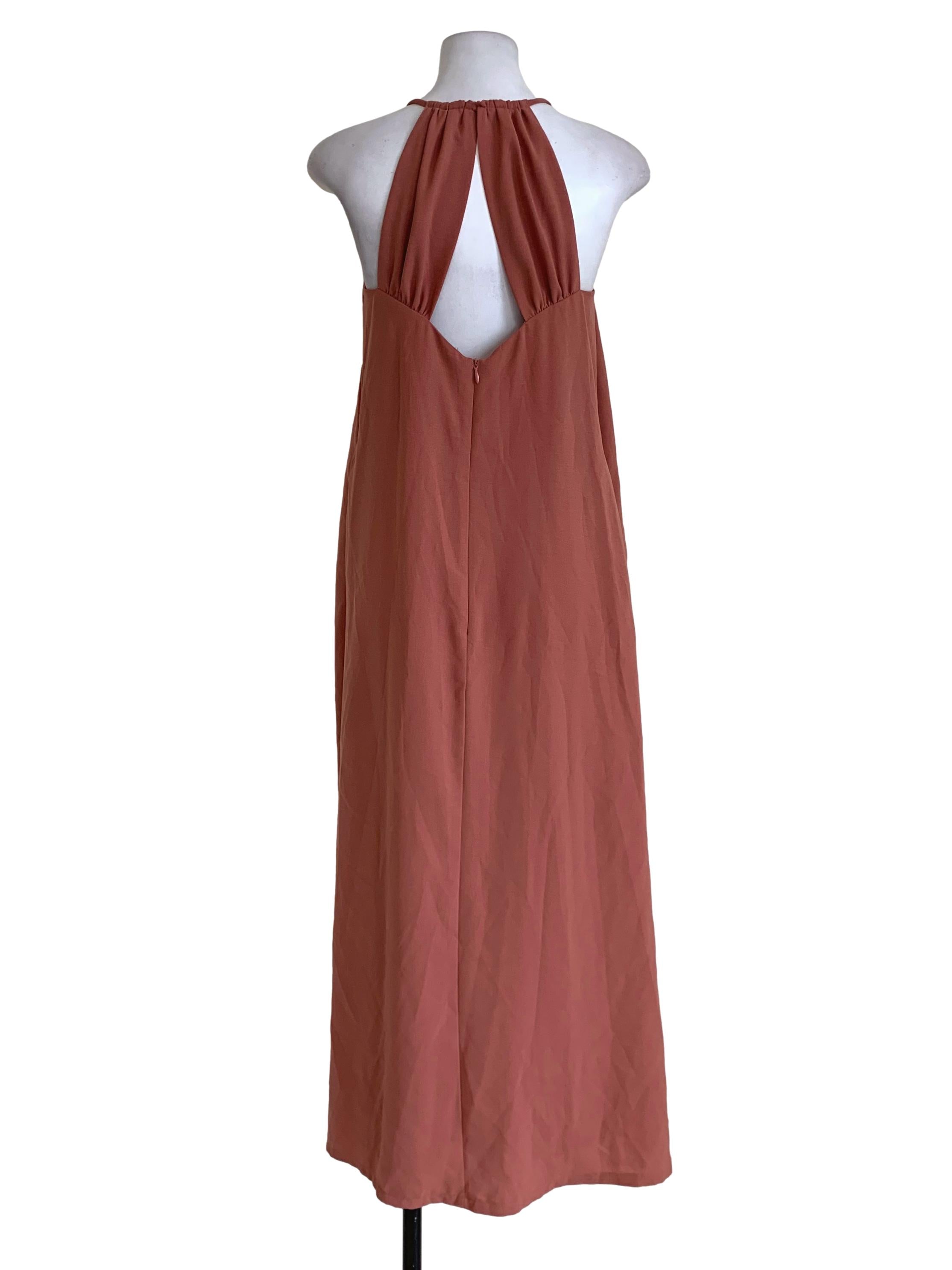 Salmon Plain Shift Dress