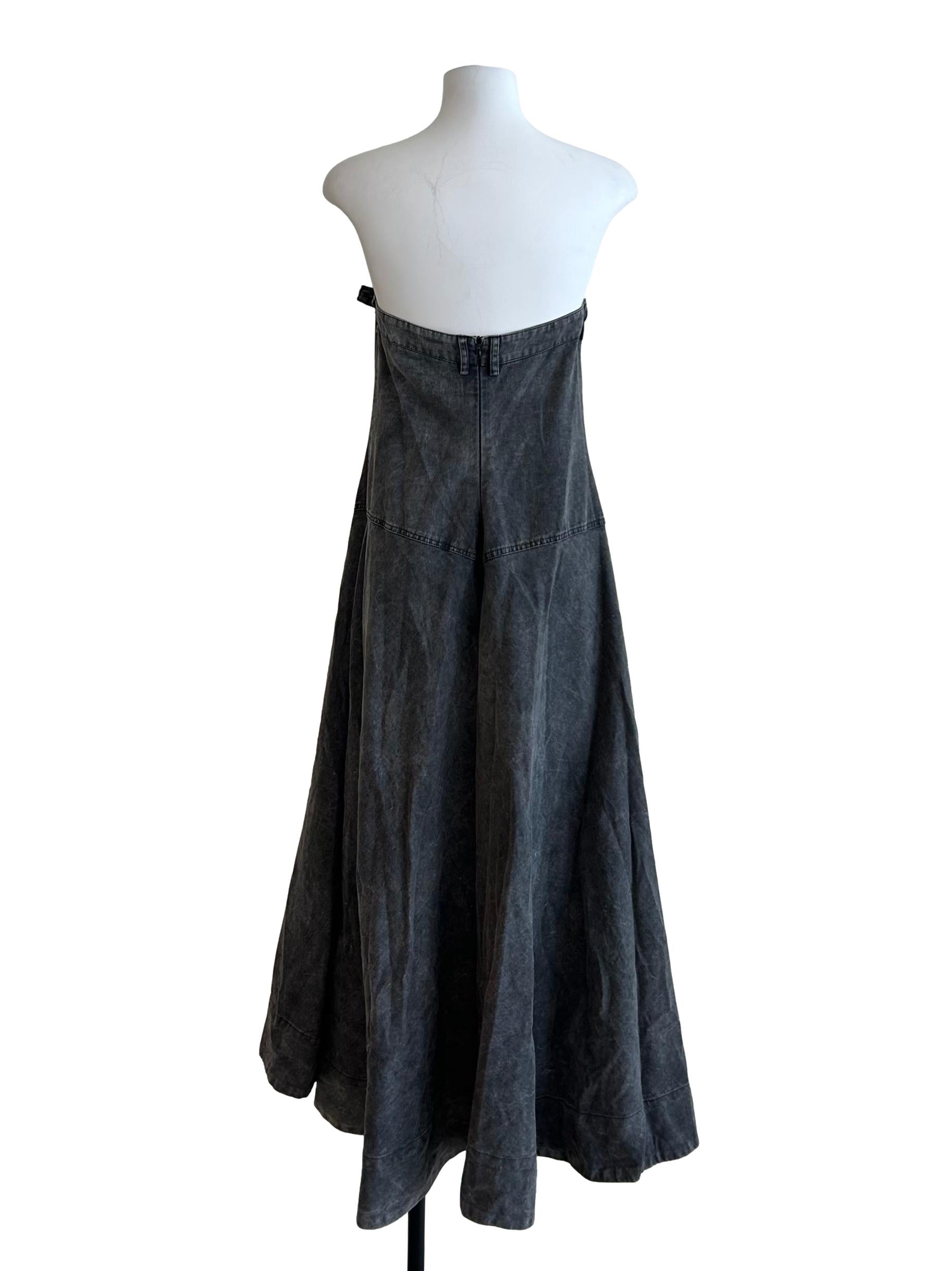 Washed Grey Denim Dress