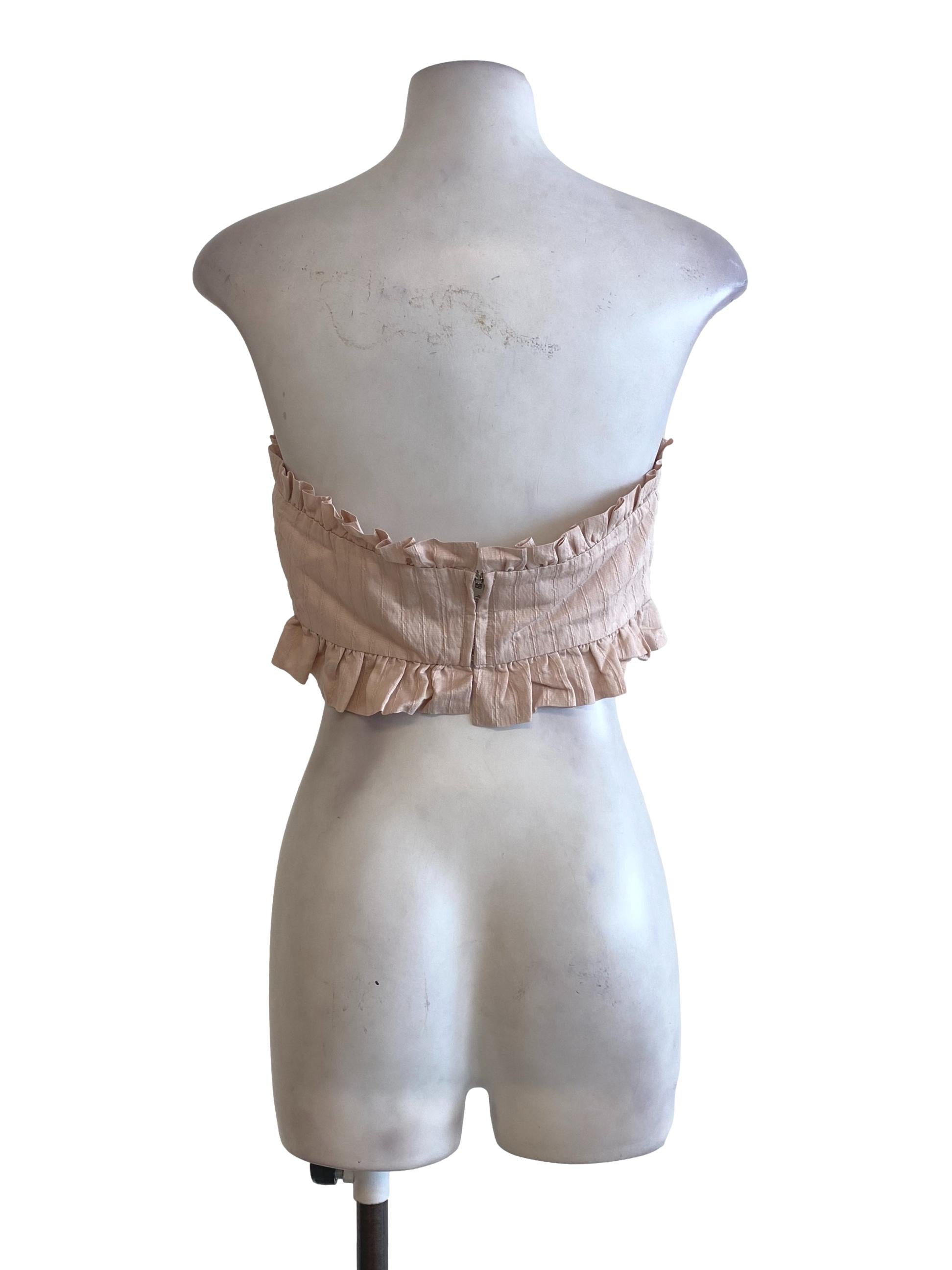 Pink Strapless Top
