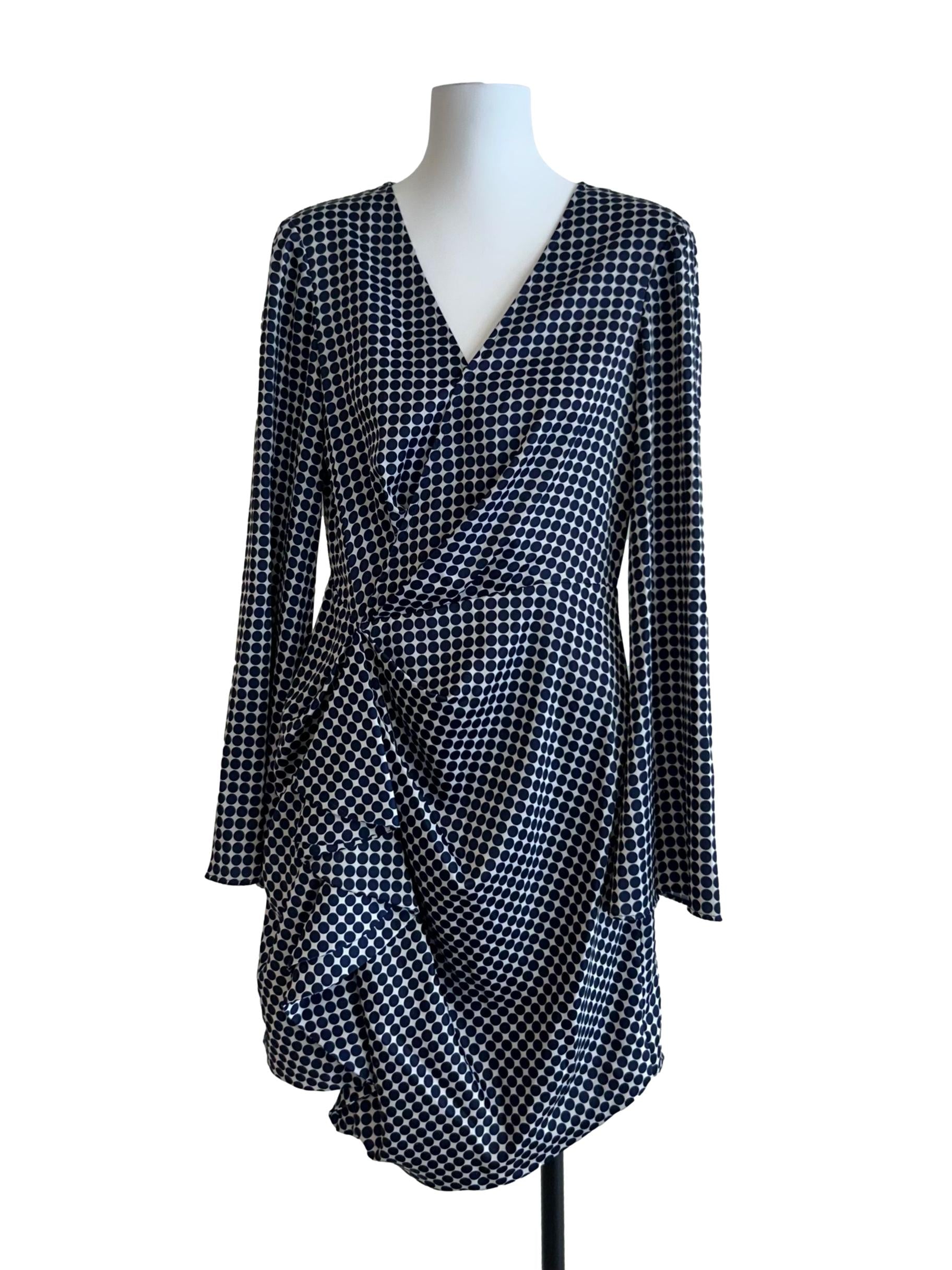 Navy Blue Polka Dot Dress