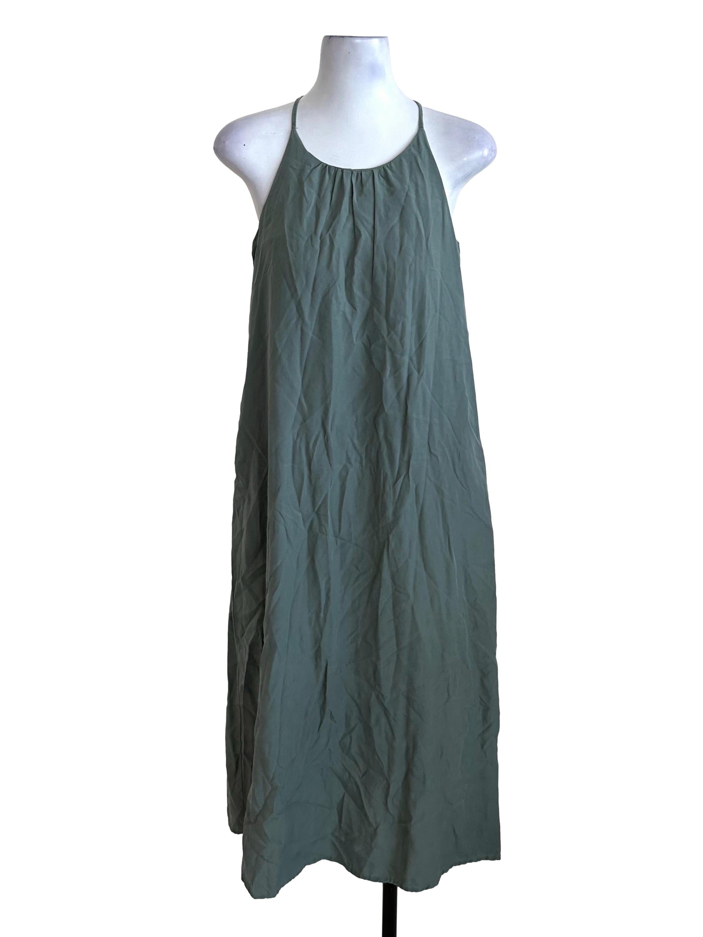 Sage Green Halter Tent Dress