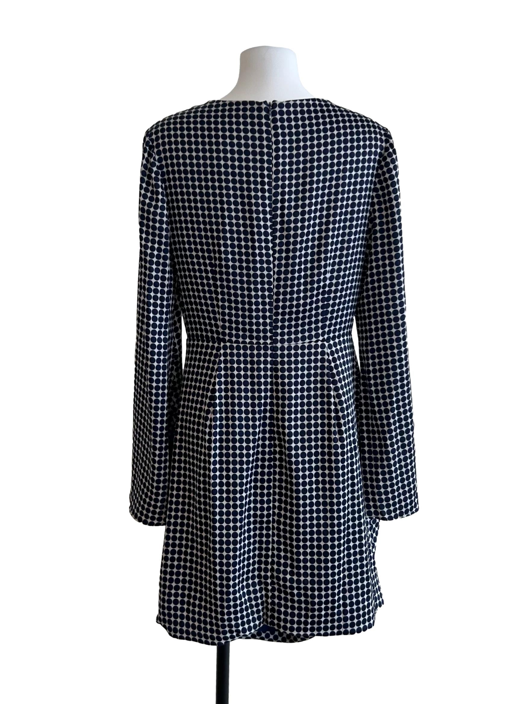 Navy Blue Polka Dot Dress