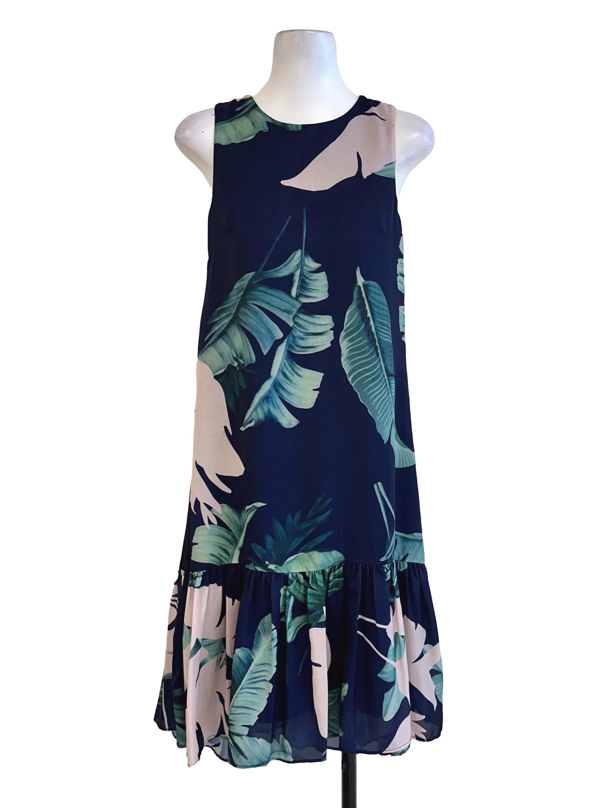 Berry Blue Floral Pattern Dress TCL