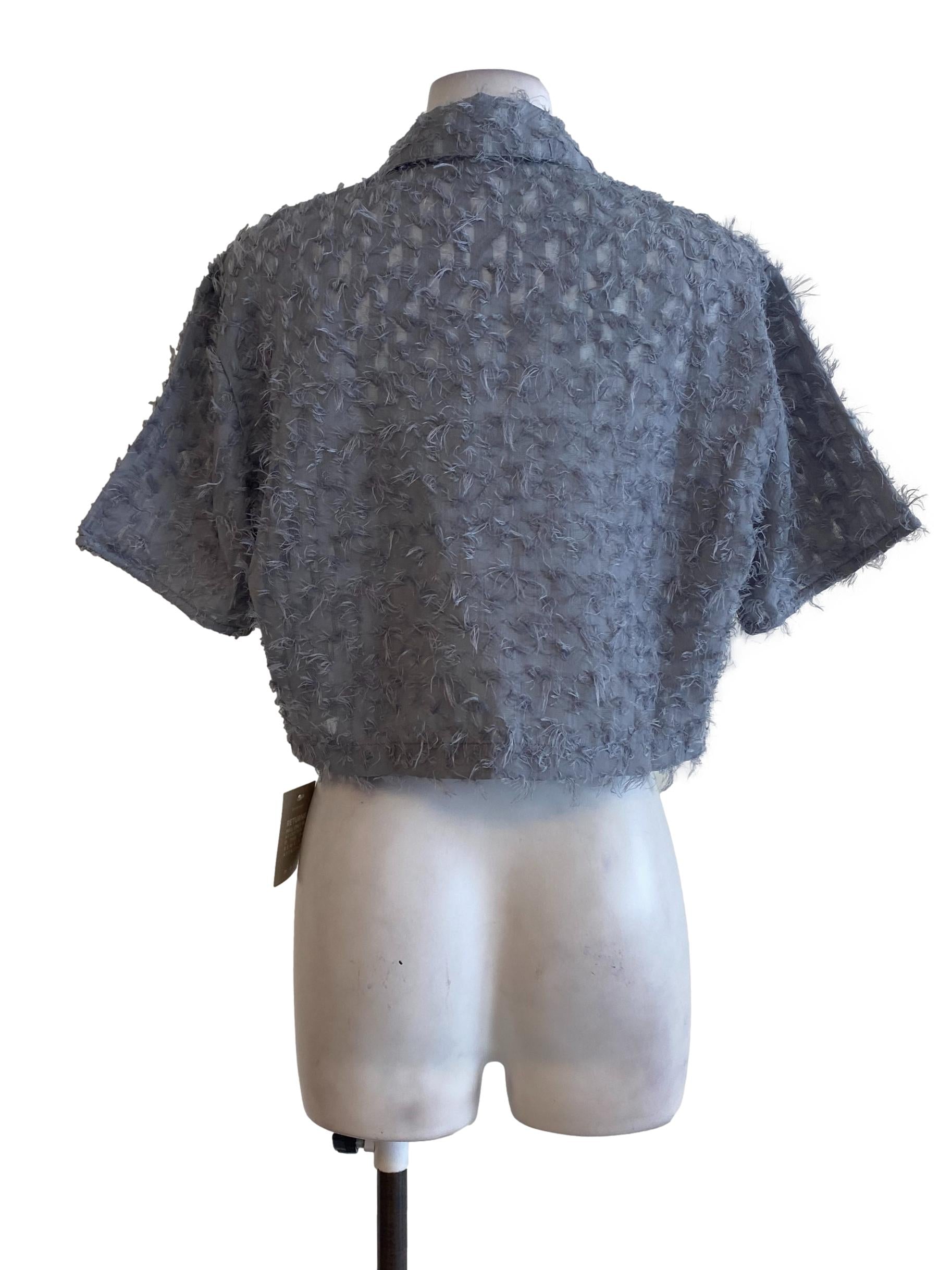 Dusty Blue Rustle Blouse