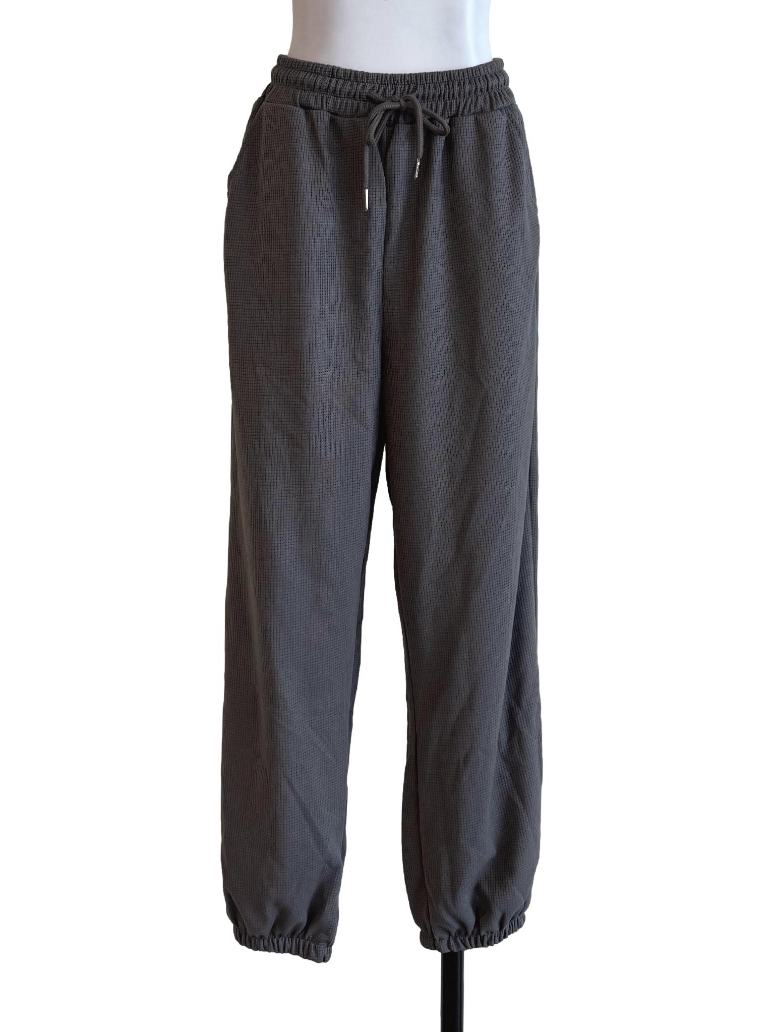 Textured Grey Sweatpants