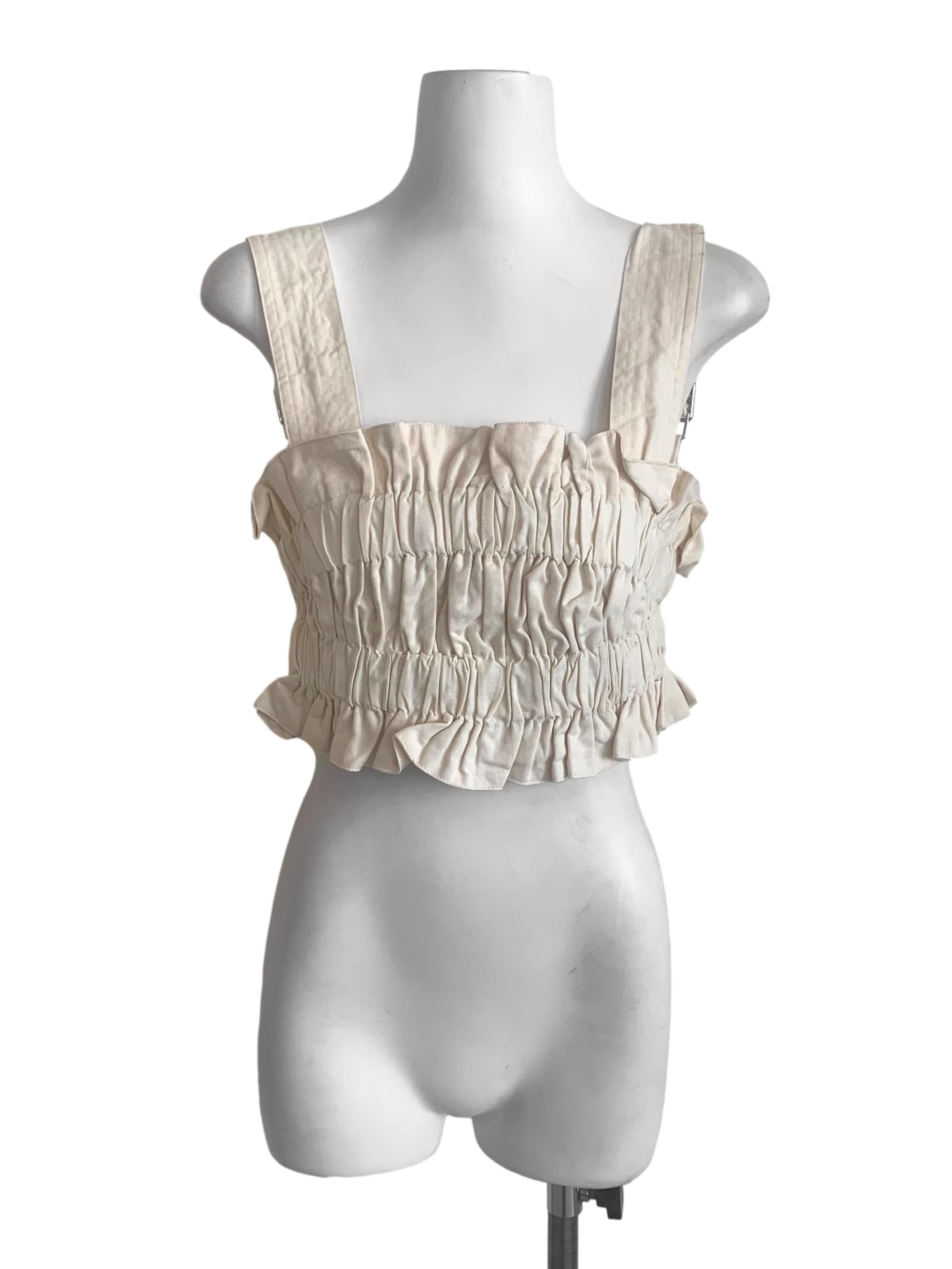 Parchment White Crop Top