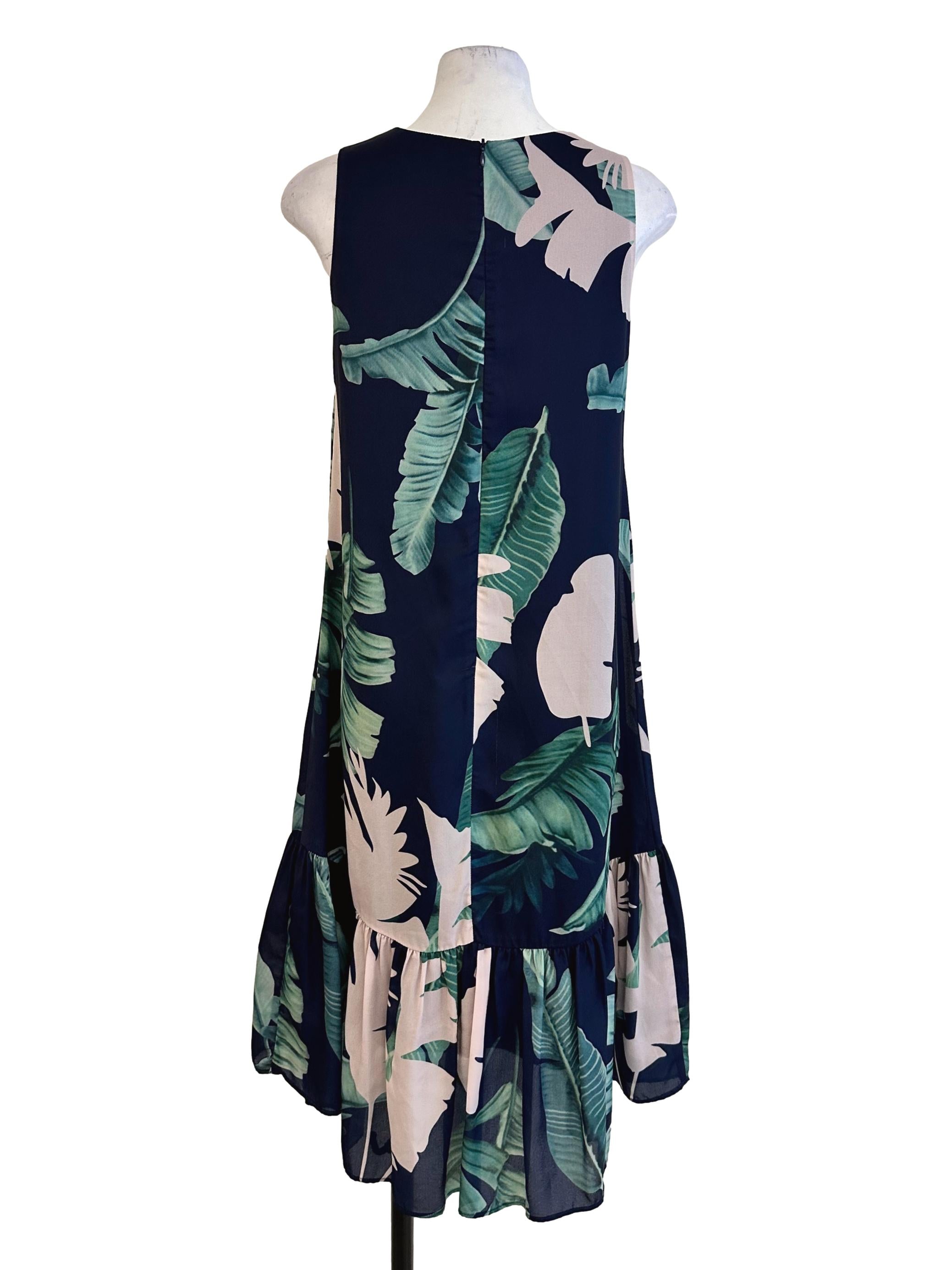 Berry Blue Floral Pattern Dress TCL