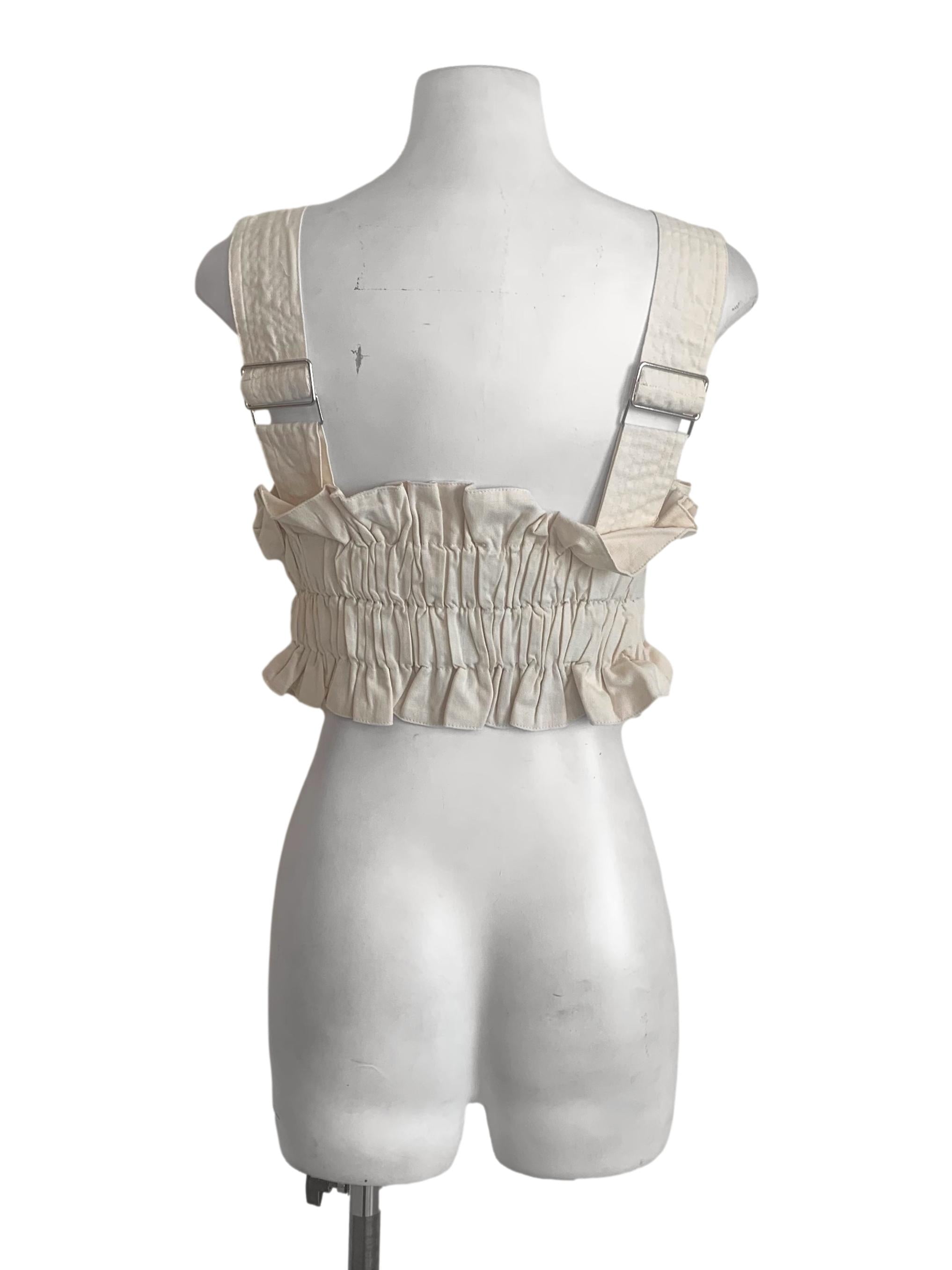 Parchment White Crop Top