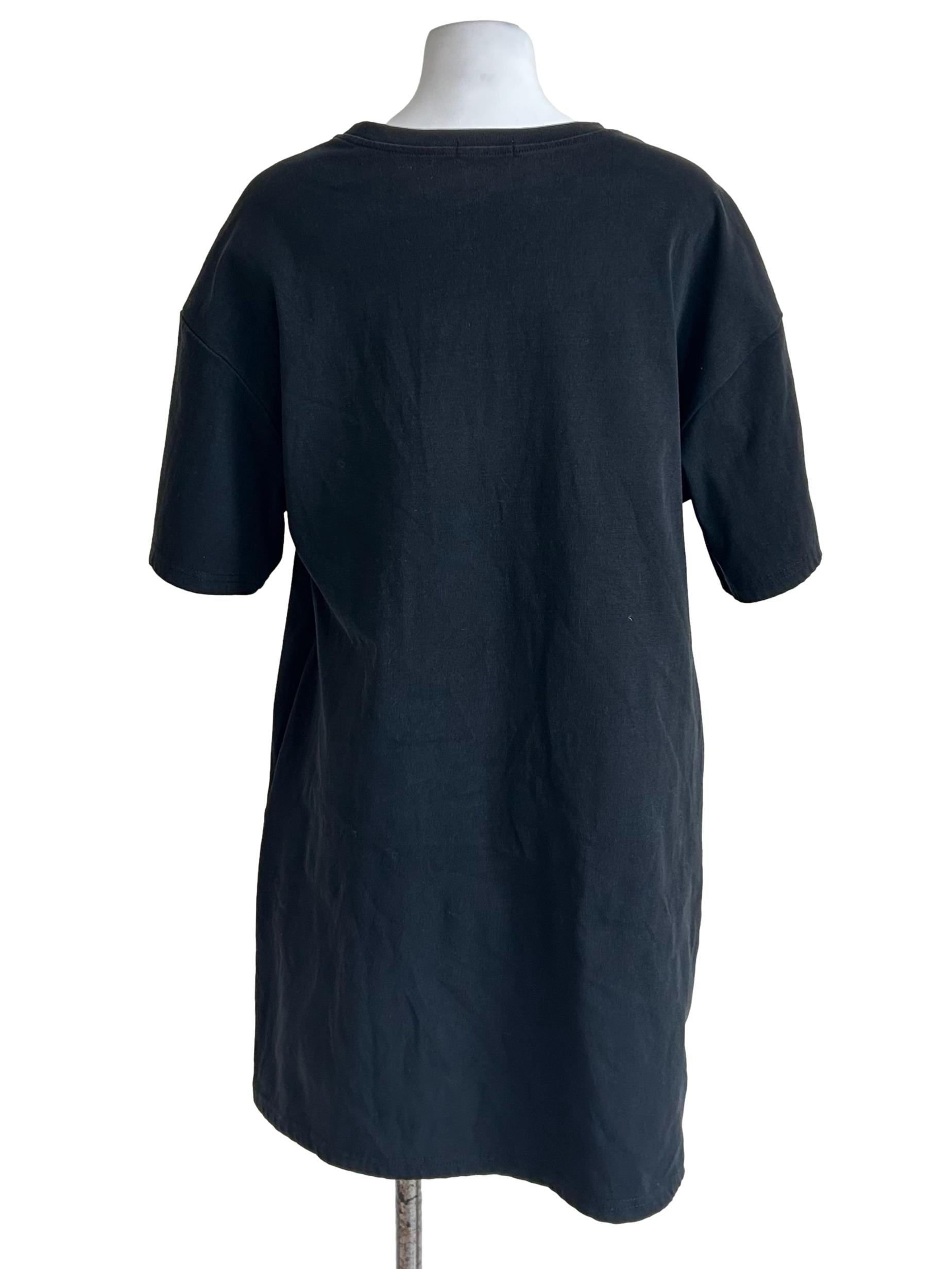 Black Pocket Tee Dress