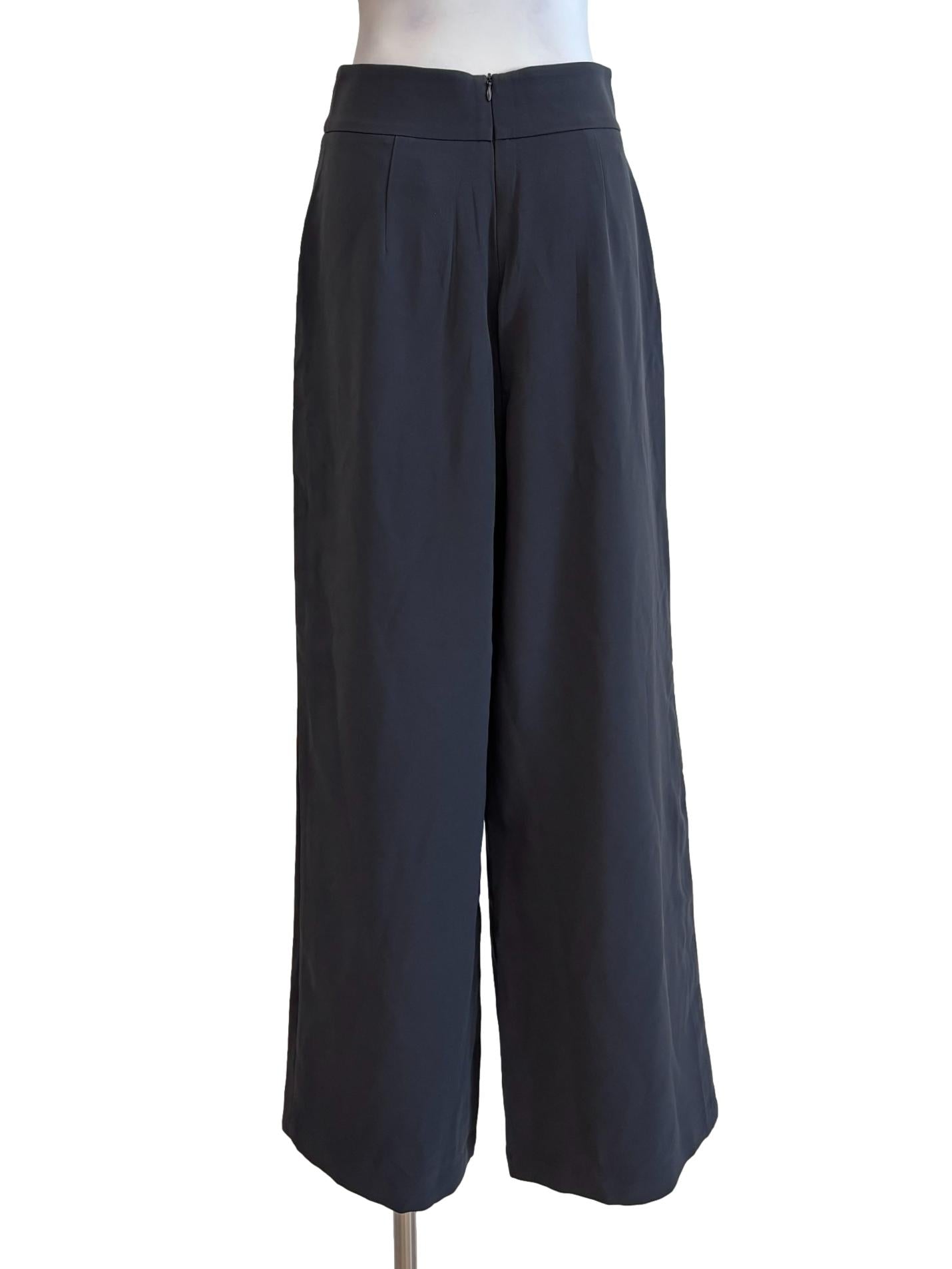 Carbon Grey Straight Cut Formal Pants