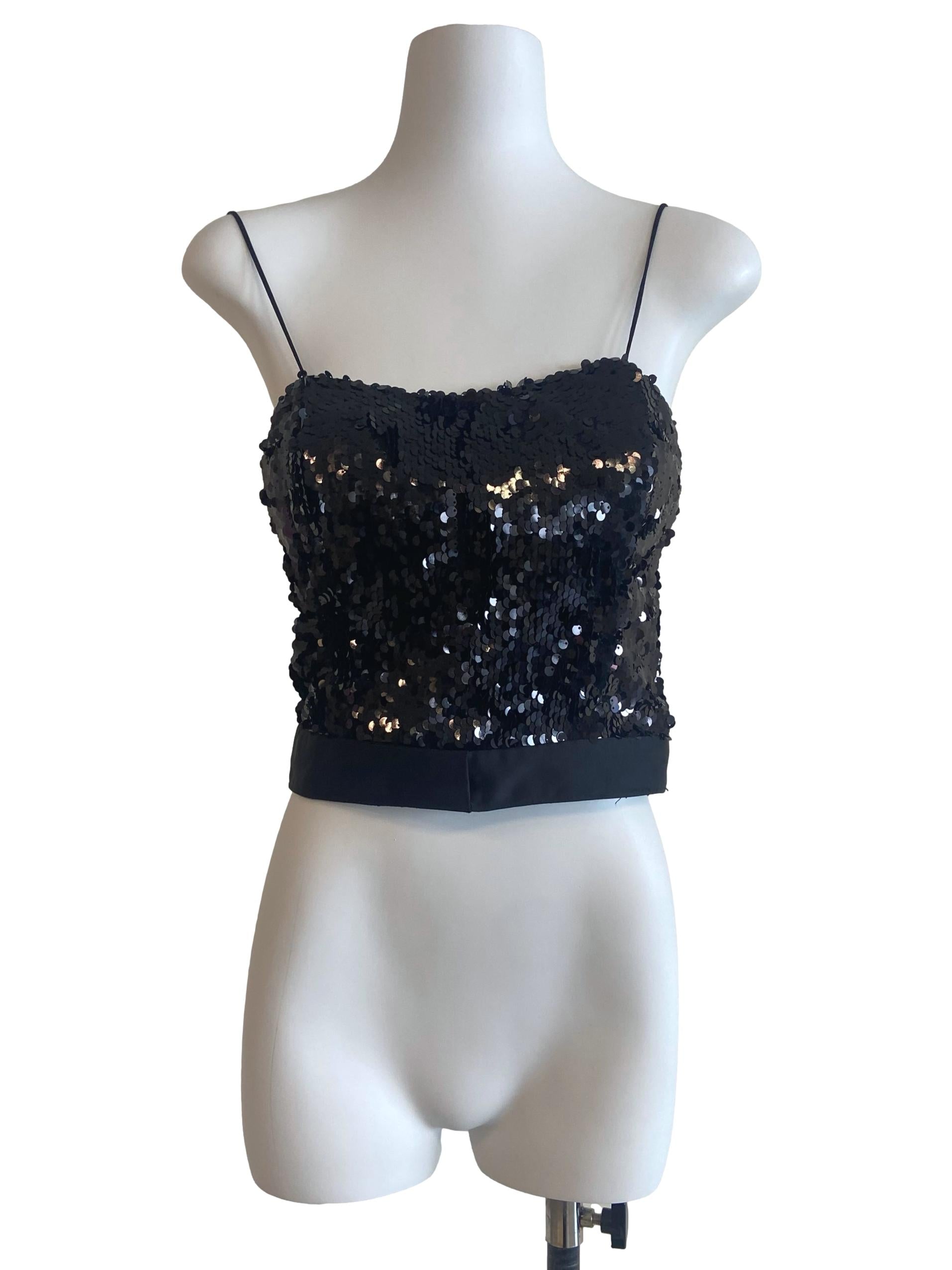 Black Spaghetti Straps Blouse
