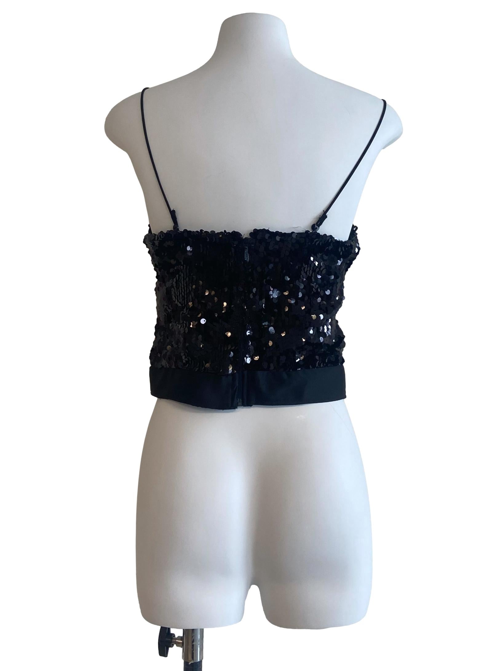 Black Spaghetti Straps Blouse