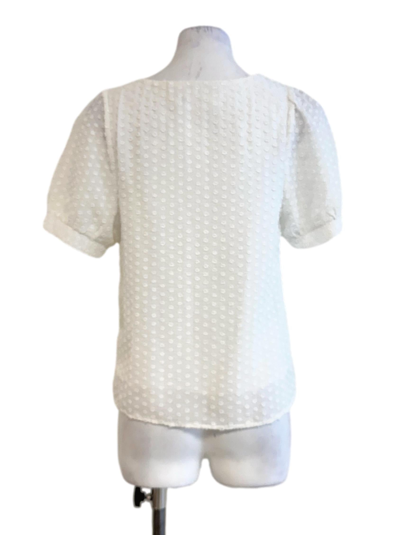 Porcelain White Dots Textured Top
