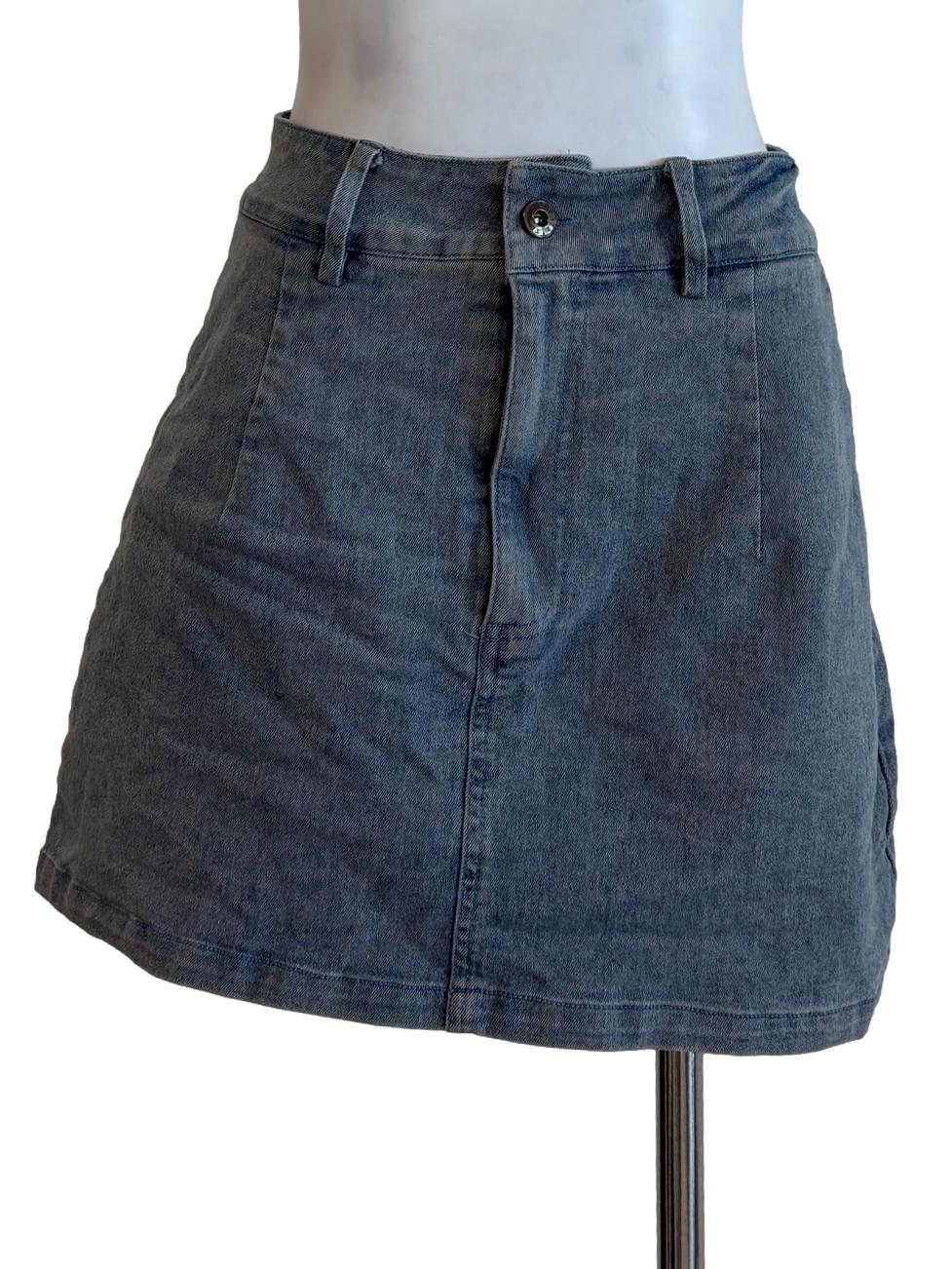 Denim Blue Mini Skirt