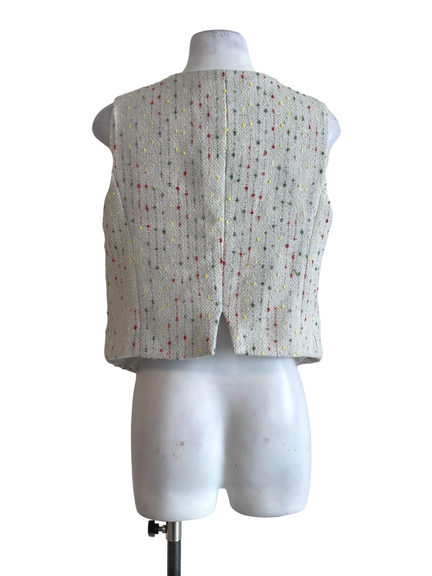 Cream Tweed Vest LB