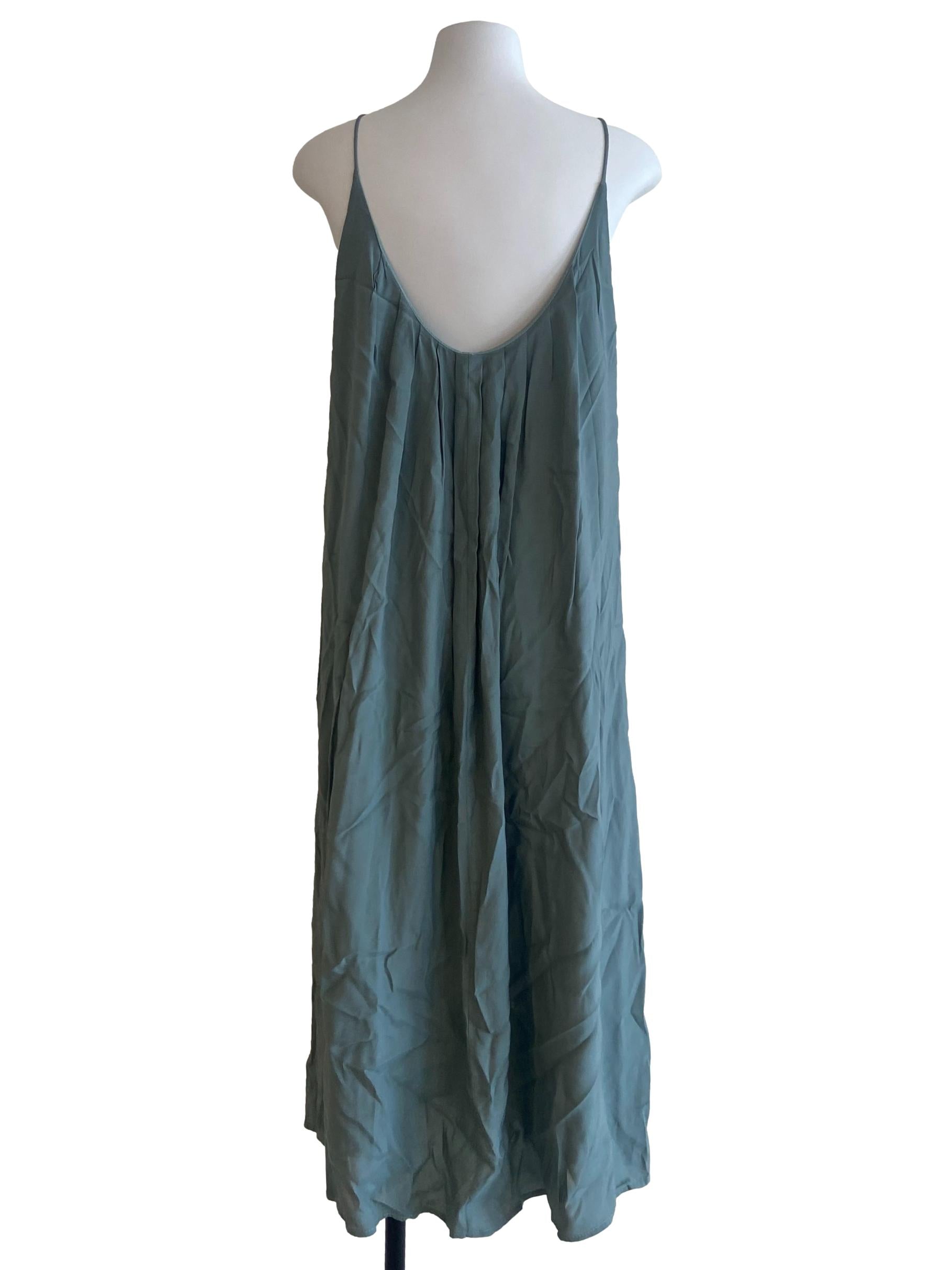 Pistachio Spaghetti Straps Empire Dress