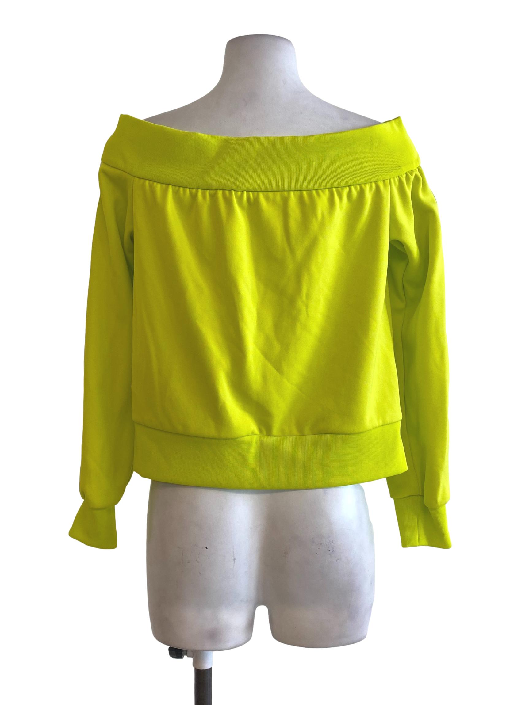 Neon Green Off Shoulder Top