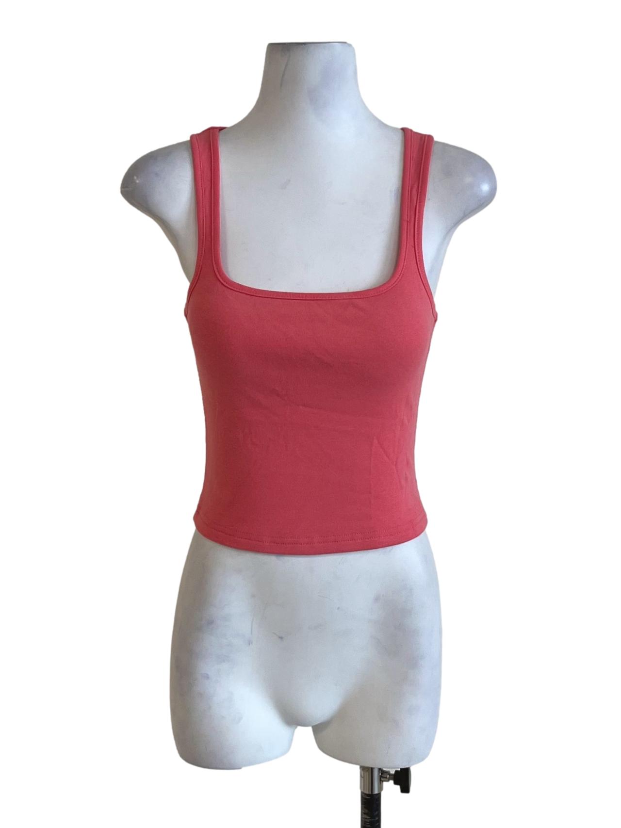 Pink Lexy Scoop Neck Padded Top